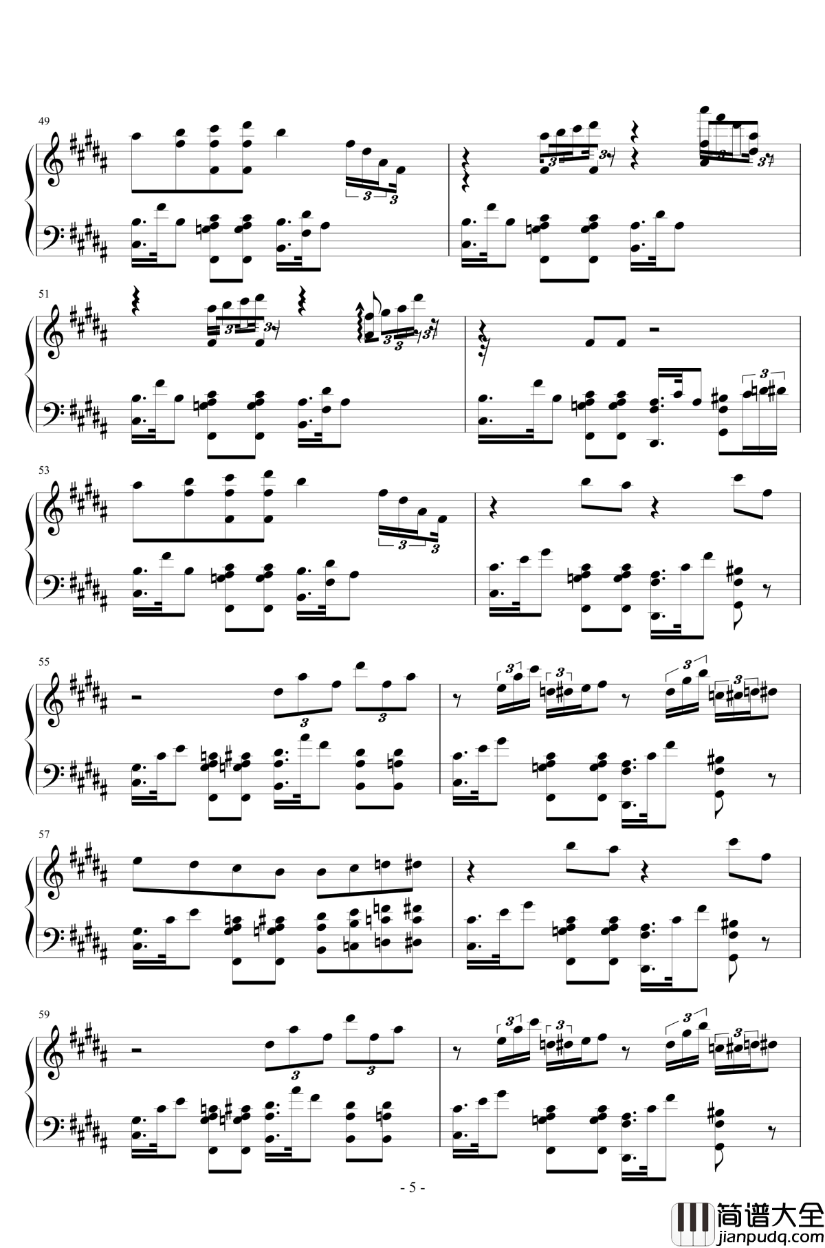 StRaNgE_GiRl钢琴谱_血腥残阳