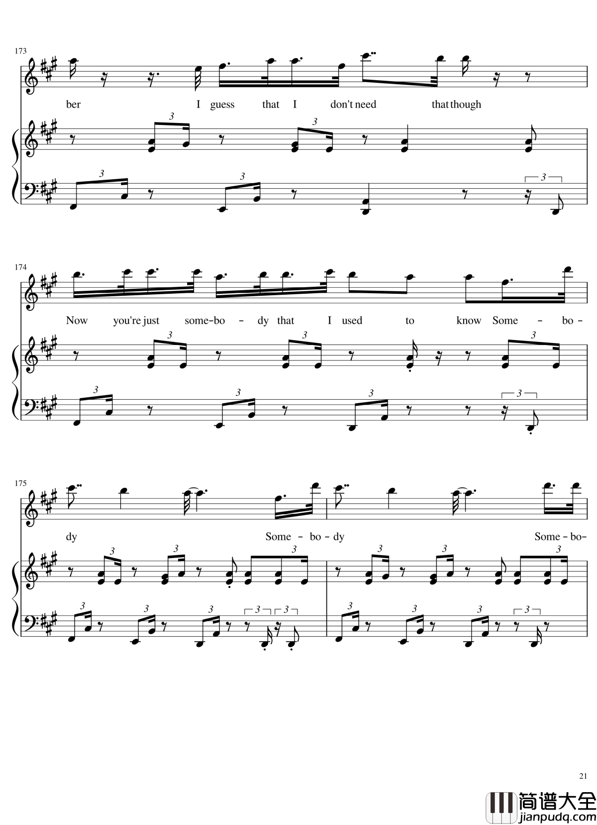 歌曲串烧女生版弹唱谱钢琴谱_华晨宇_演唱会