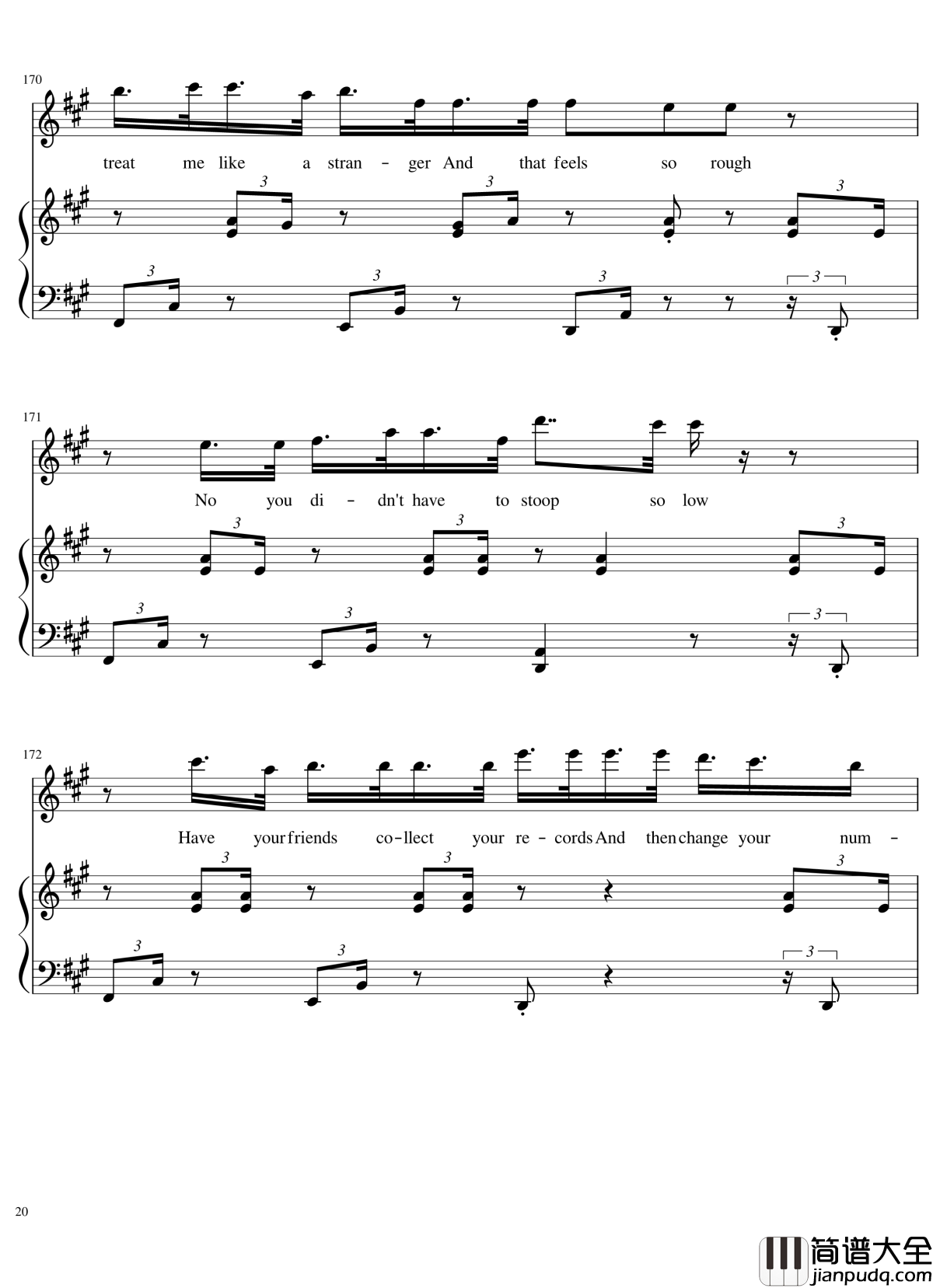 歌曲串烧女生版弹唱谱钢琴谱_华晨宇_演唱会