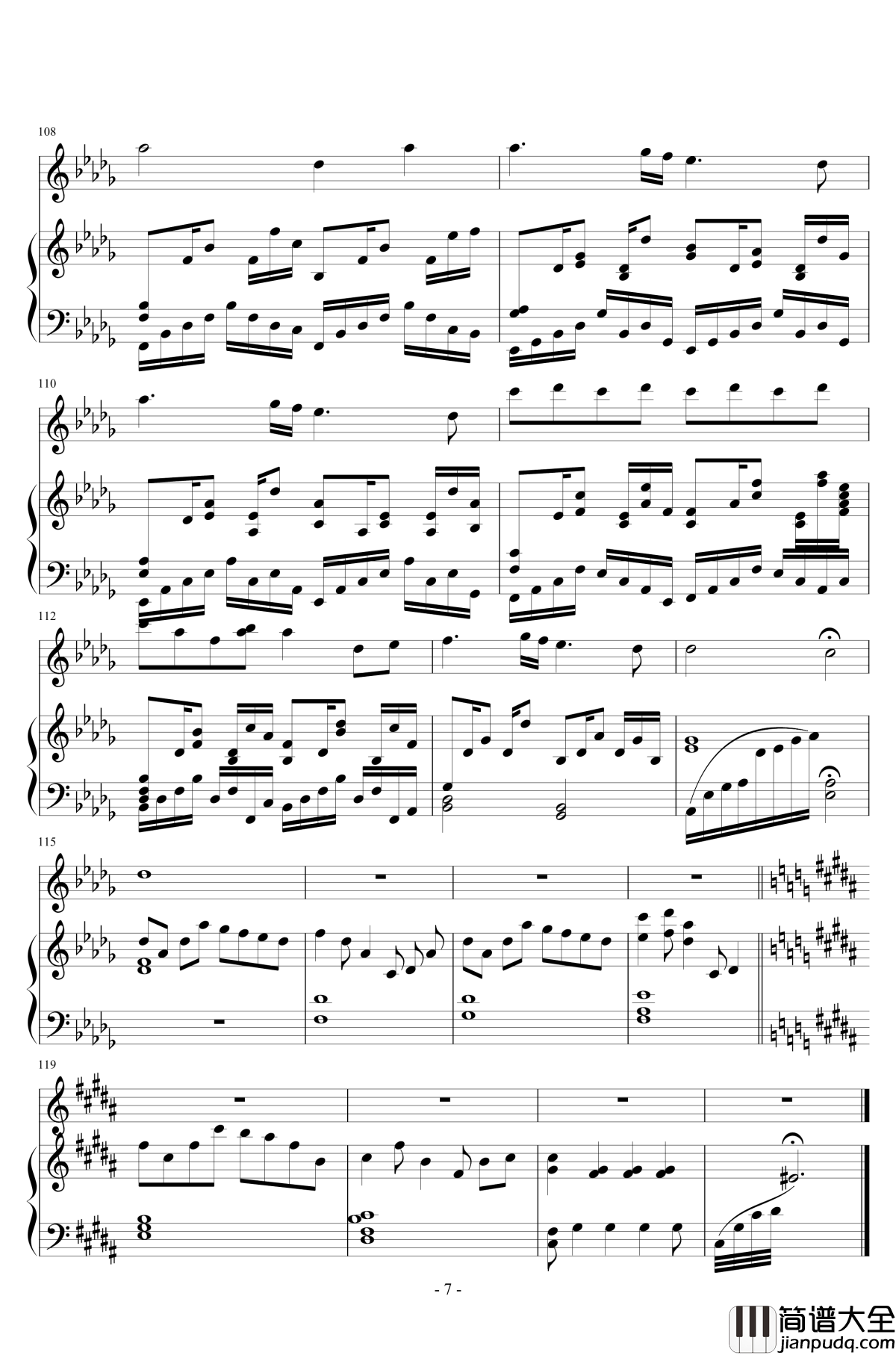 My_Treasure钢琴谱_弹唱版_约会大作战II诱宵美九返场曲_约会大作战第二季