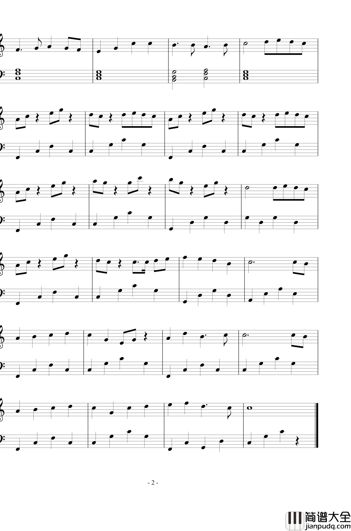 Lemon钢琴谱_初学者简易版_Unnatural主题曲_米津玄师