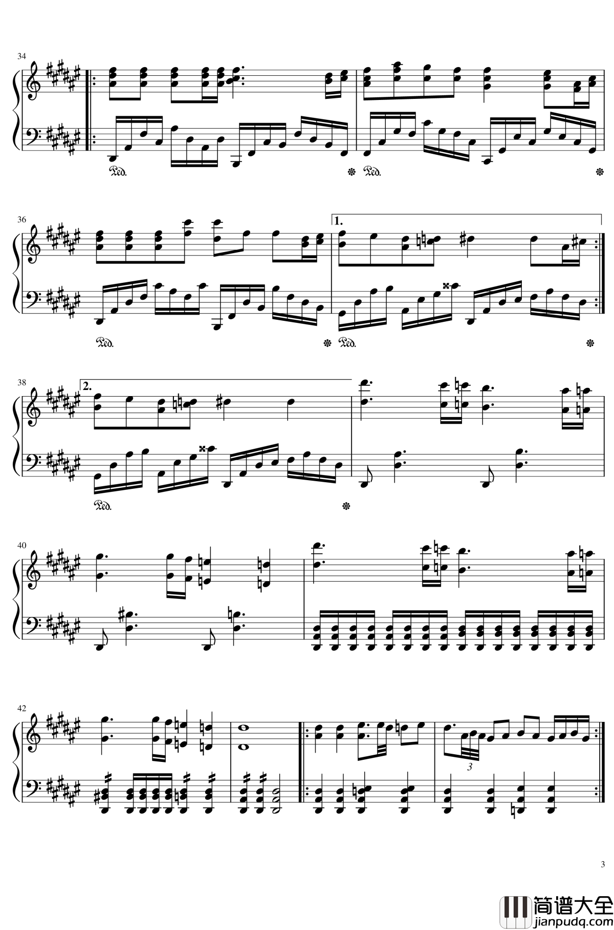 EXEC_COSMOFLIPS／.钢琴谱_KOKIA