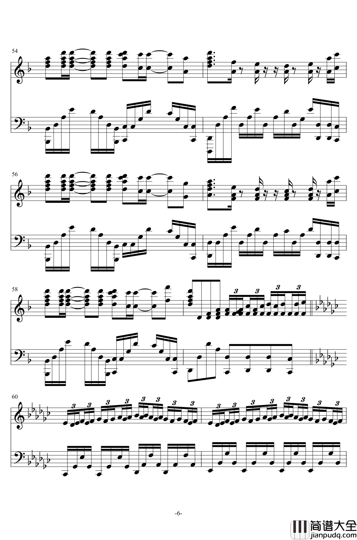 乌兰巴托的夜钢琴谱_谭维维