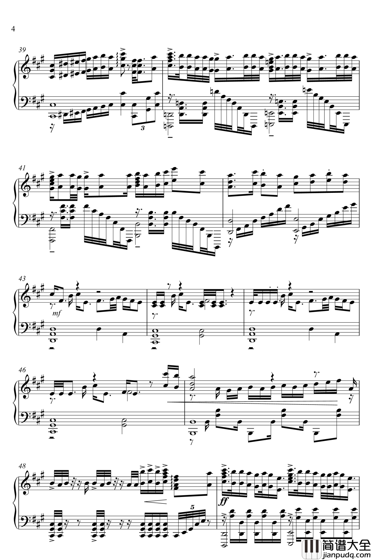 家有女友op_钢琴谱_カワキヲアメク_钢琴改编完整版_家有女友