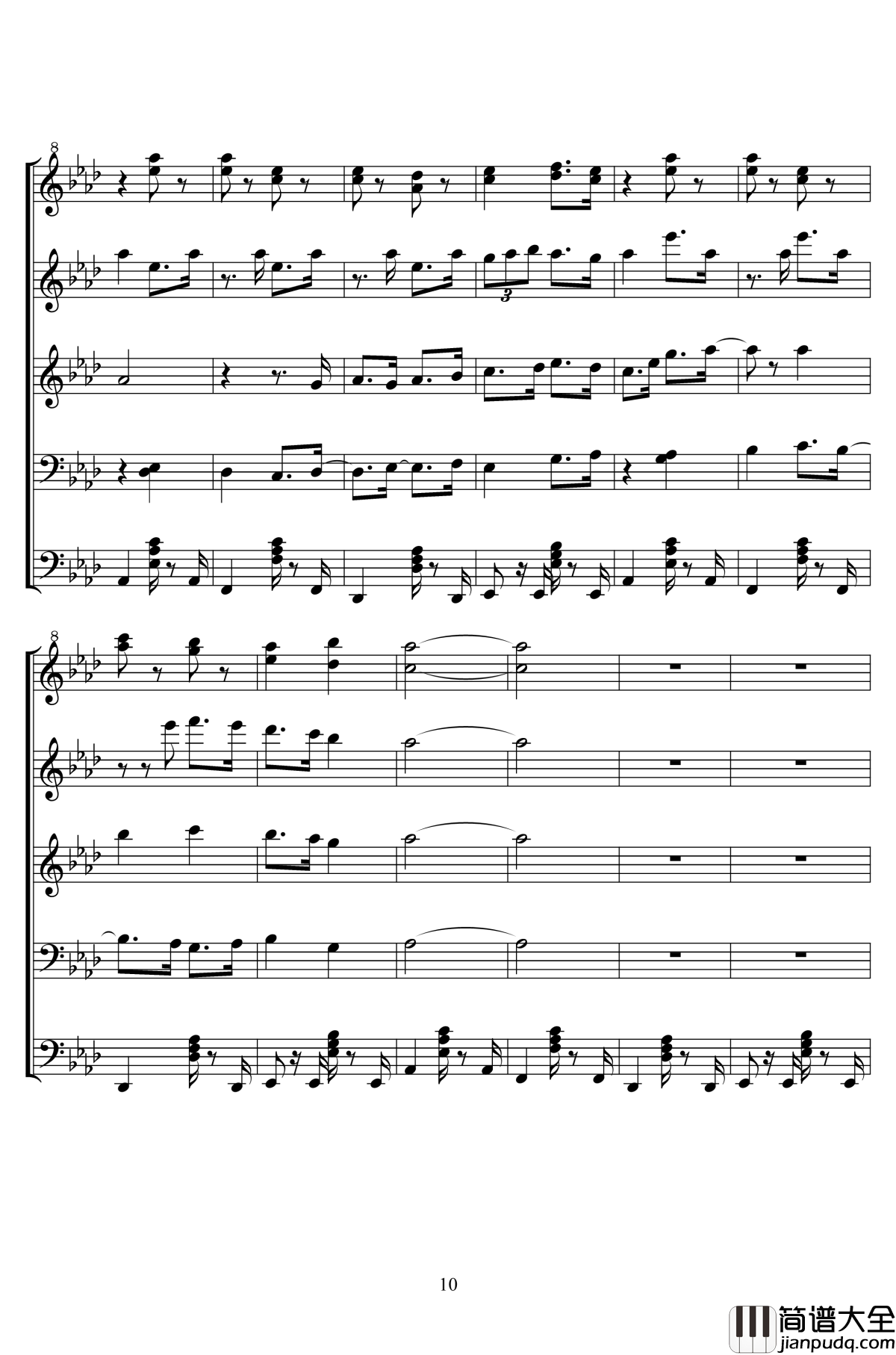 泡杯茶~_钢琴谱_二夜祭