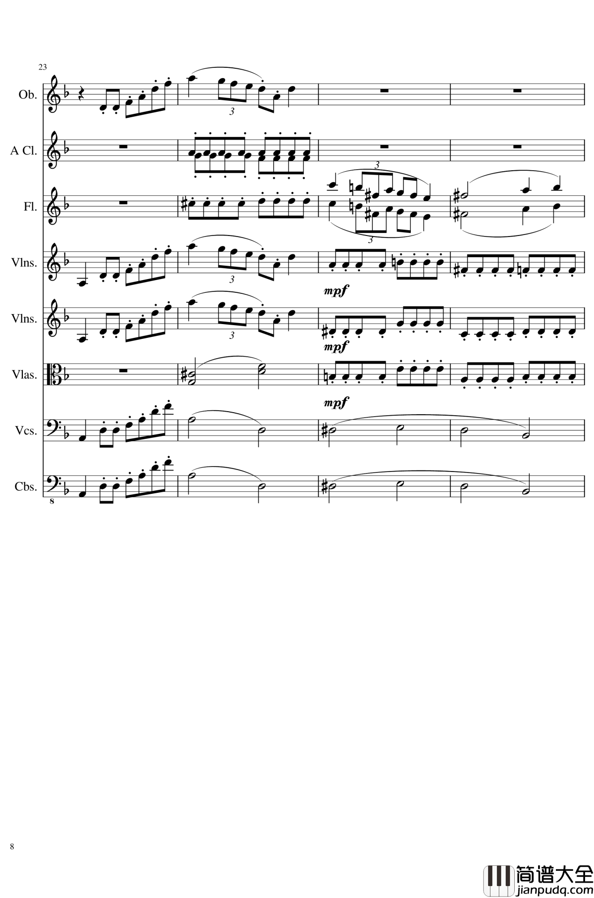 Sonata_for_strings,Oboes,Clinests_and_flutes,_Op.84钢琴谱_一个球