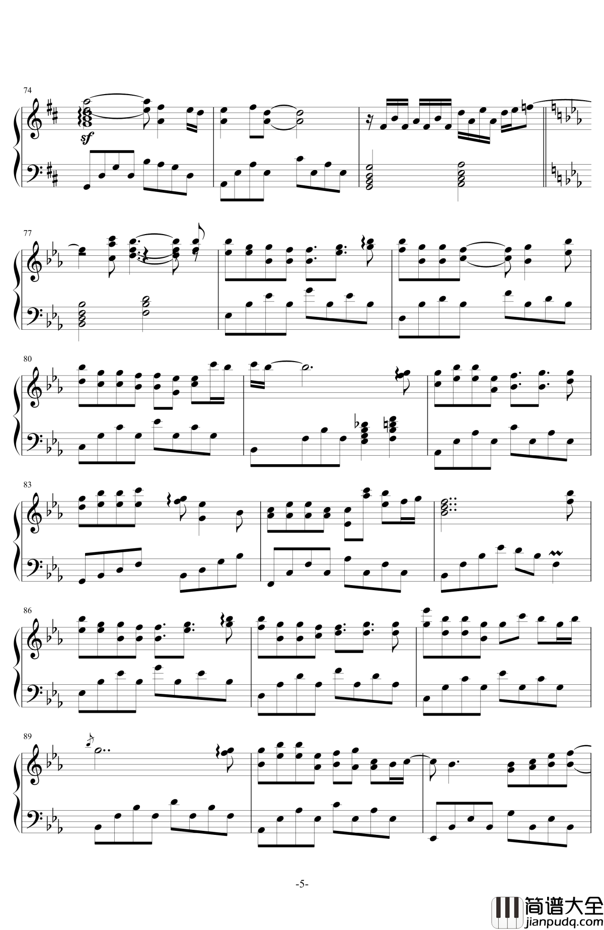 画中仙钢琴谱_钢琴版_金莎