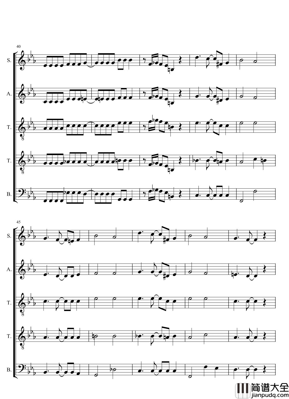 Words钢琴谱_The_Real_Group