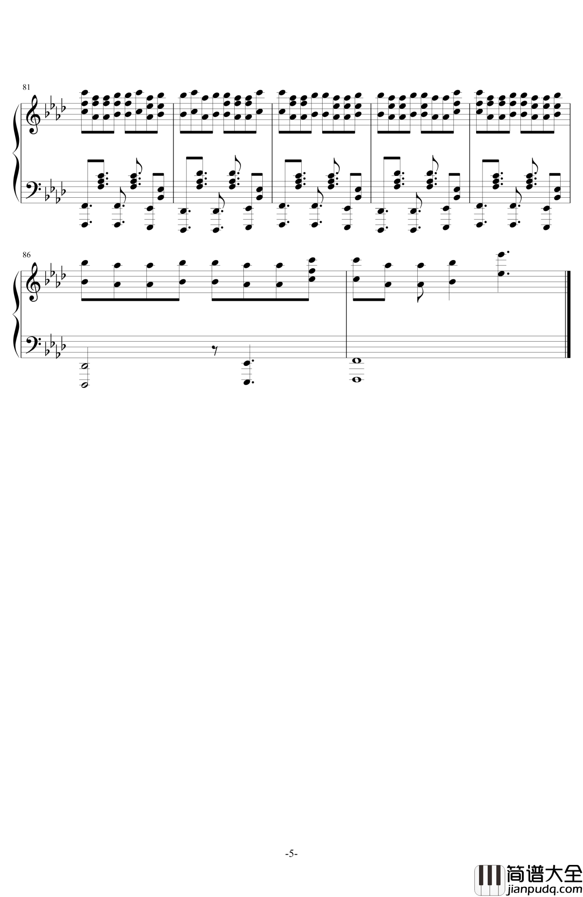 closer钢琴谱_The_Chainsmokers/Coldplay