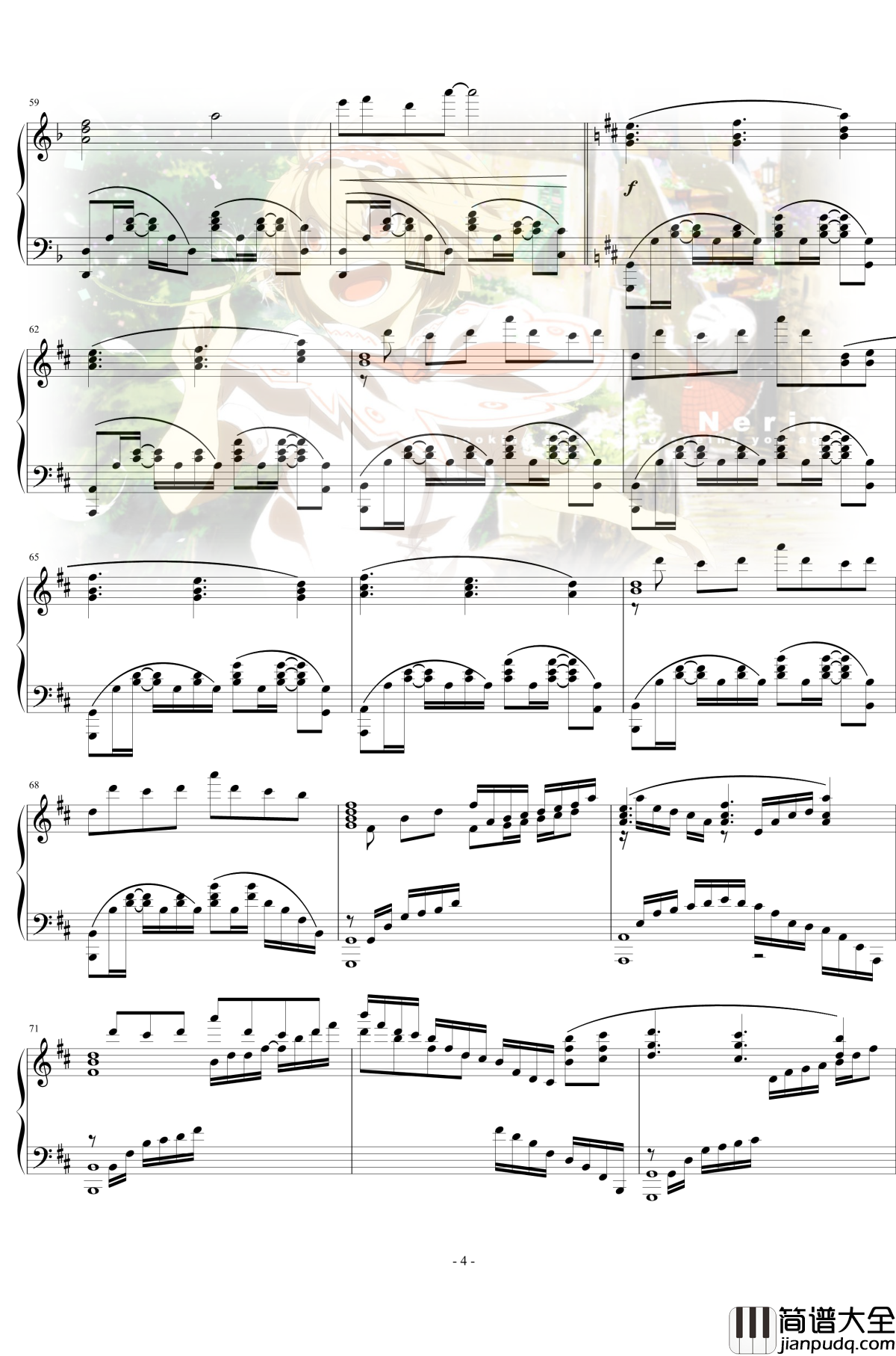 华鸟风月钢琴谱_东方__幻想万华镜_OP2_东方project