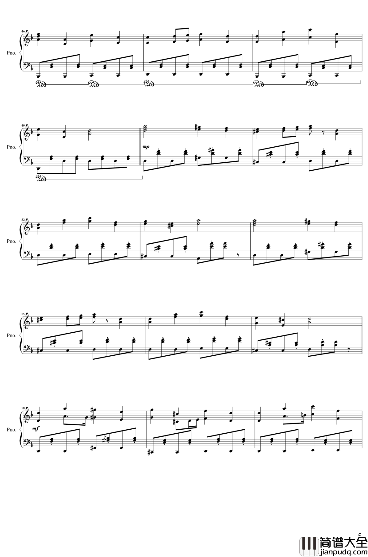 绿意盎然的疗养院钢琴谱_东方project