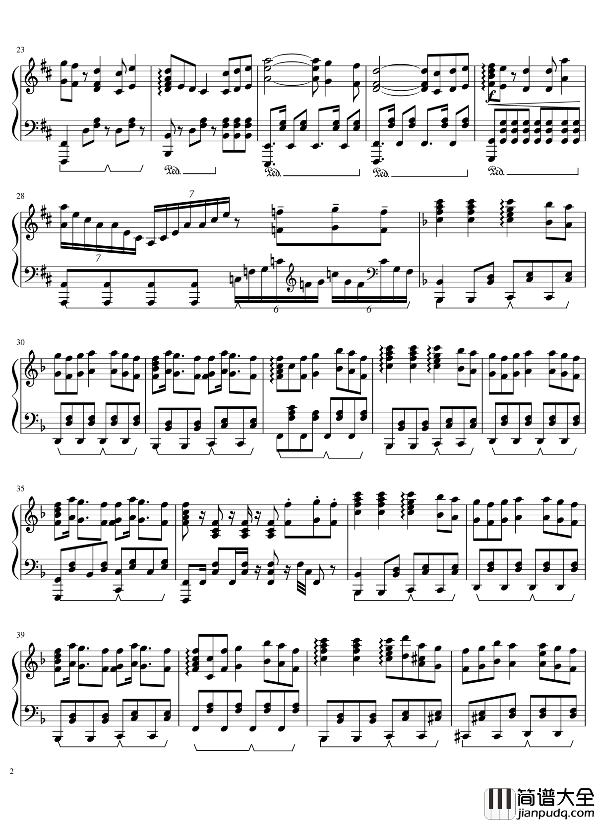 少女终末旅行OP_钢琴谱__動く、動く_少女终末旅行