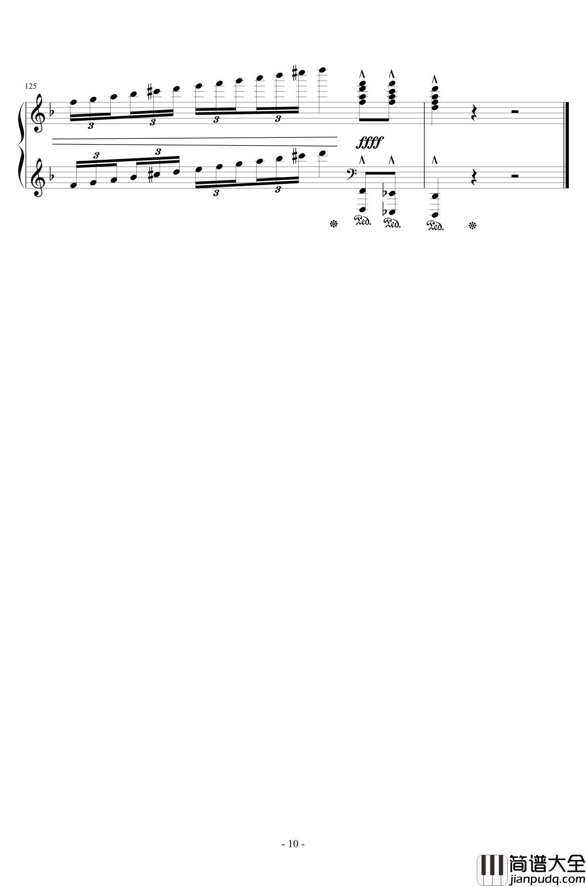 单翼天使钢琴版钢琴谱_植松伸夫