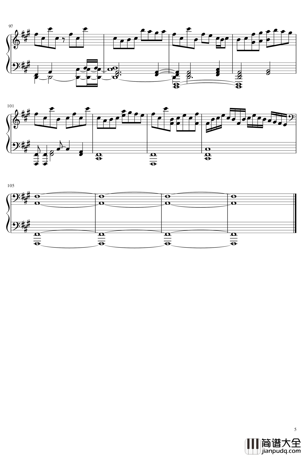 冻结的永远之都钢琴谱_东方绀珠传_东方project