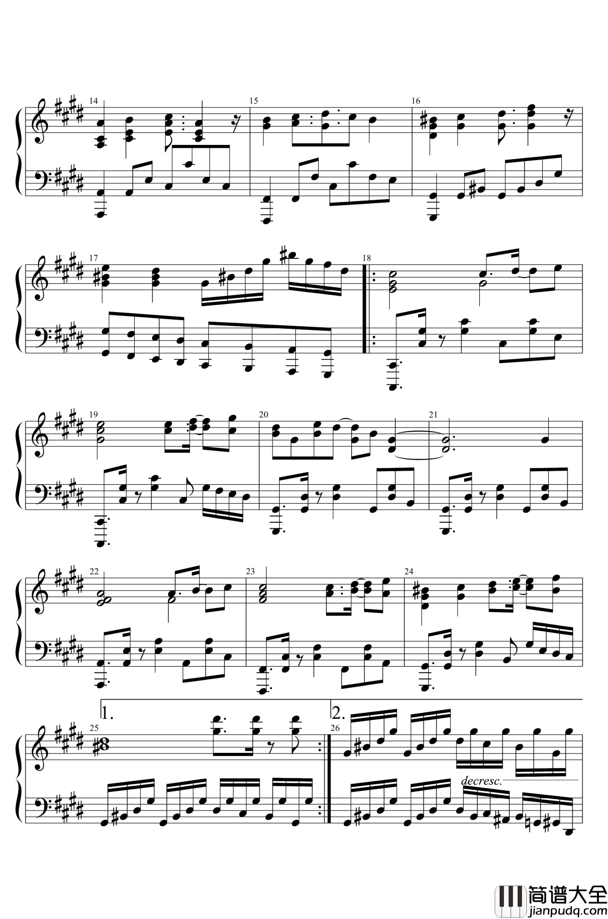 信仰是为了虚幻之人钢琴谱_东方风神录_东方project