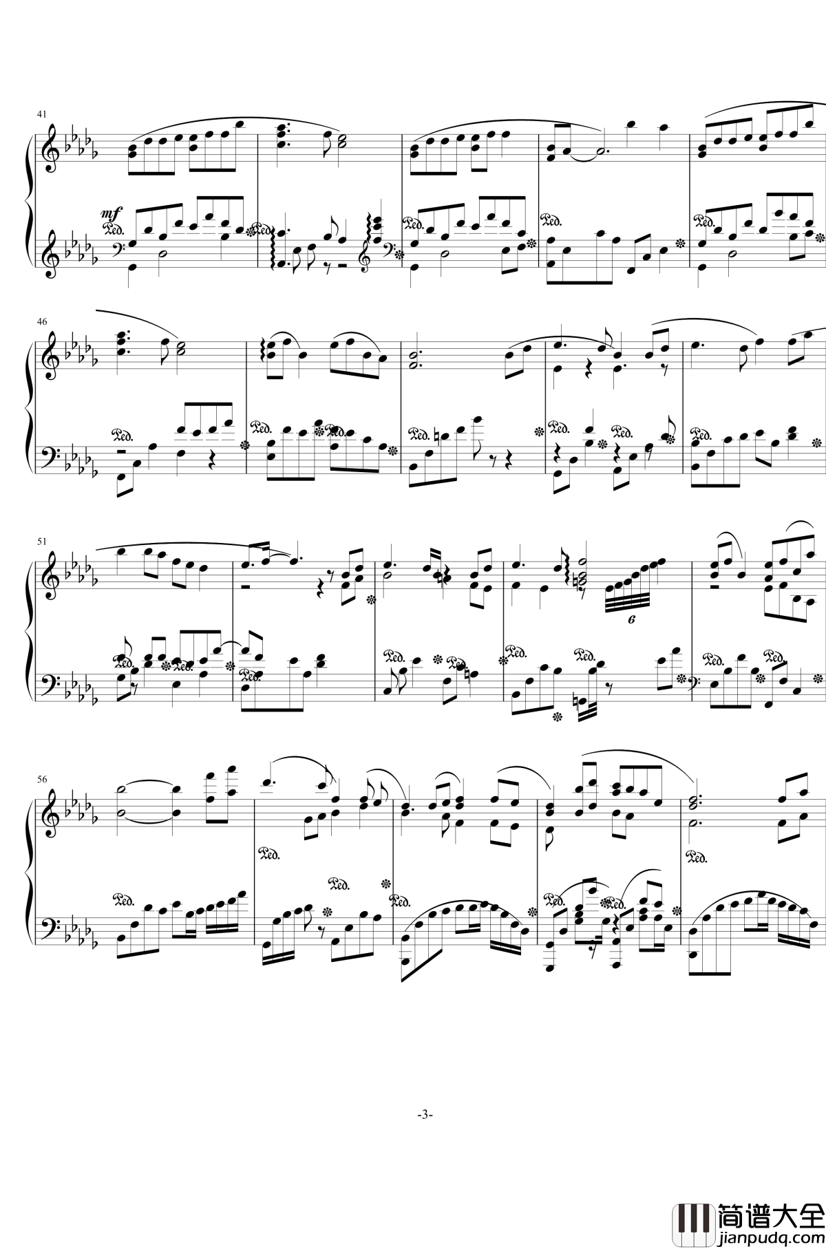 大鱼海棠印象曲钢琴谱