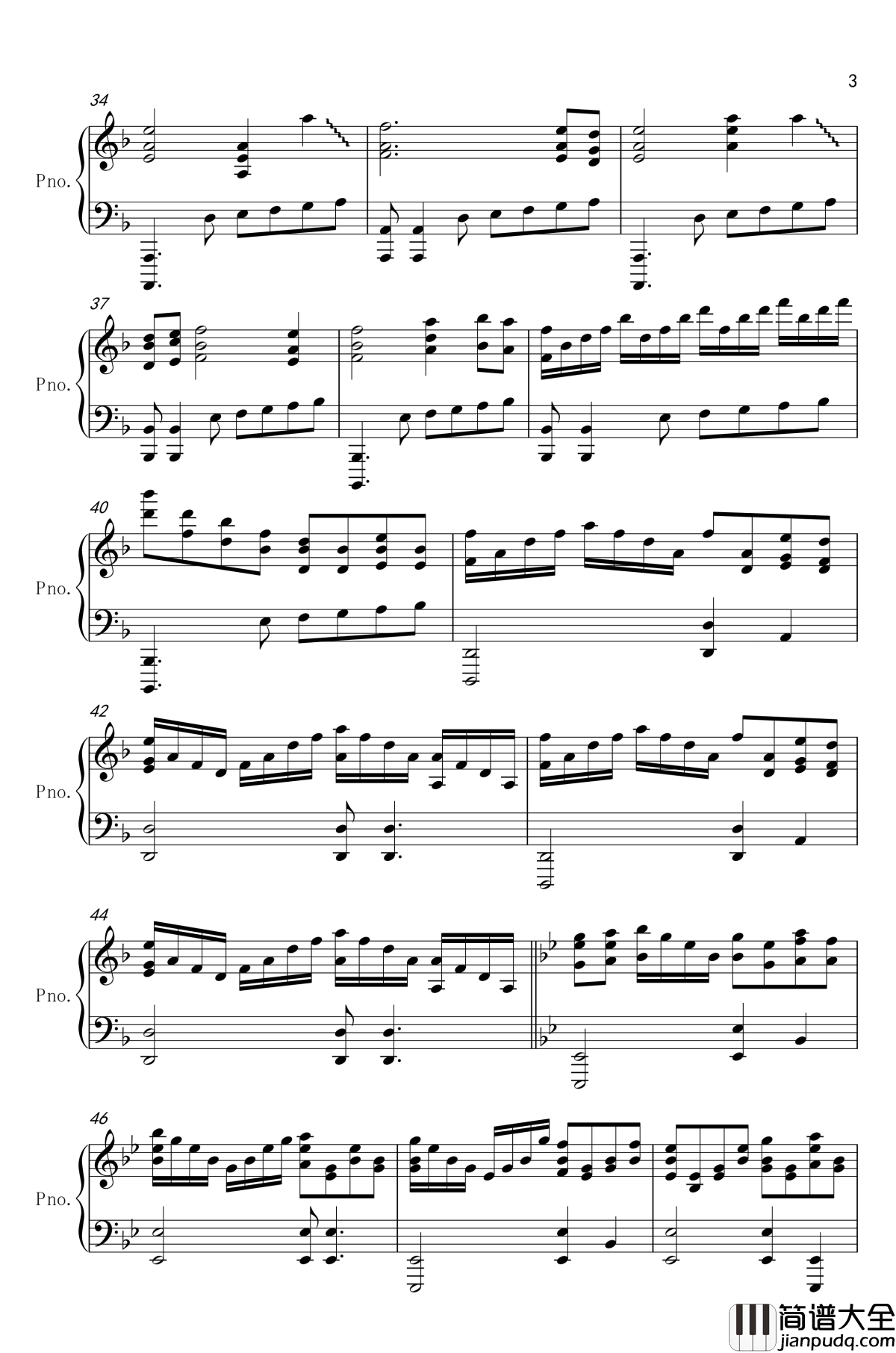 Fleeing_Kuro钢琴谱_Gareth_Cocker