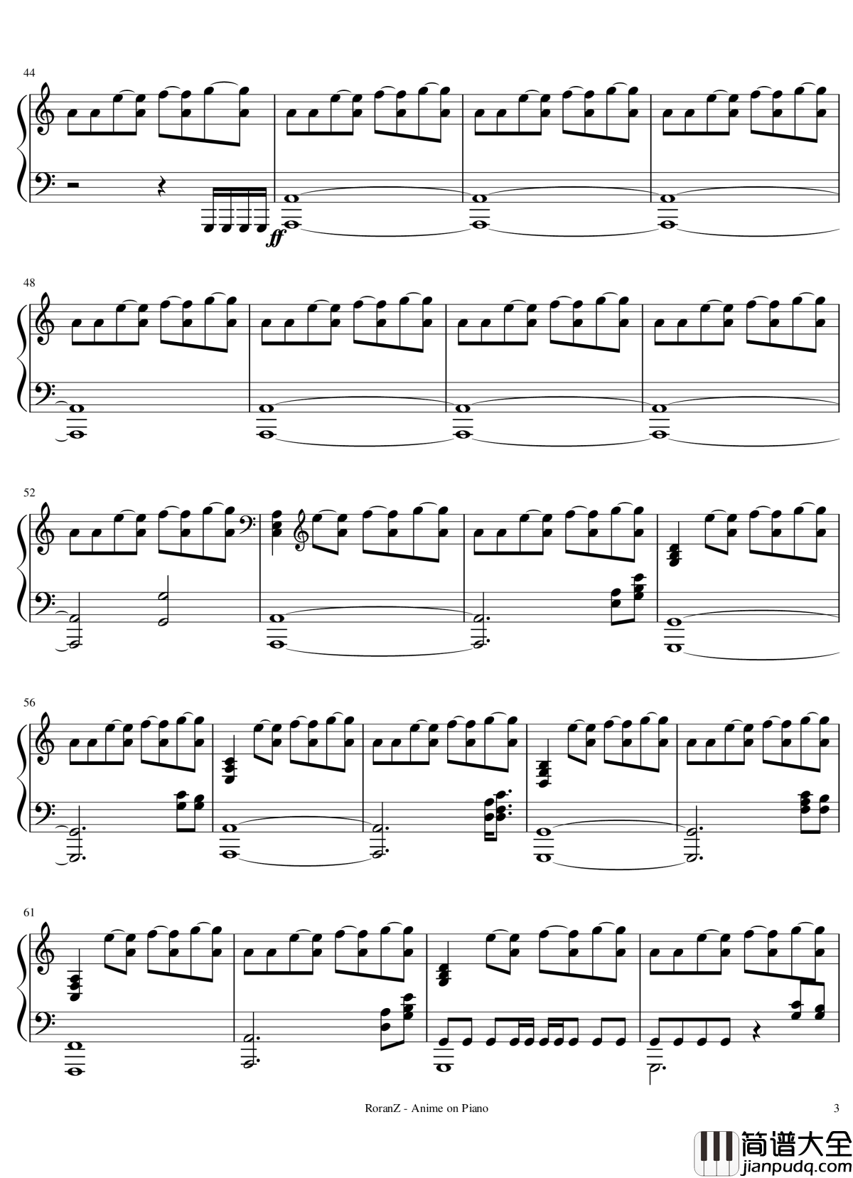 绝地求生刺激战场开场音乐钢琴谱_绝地求生