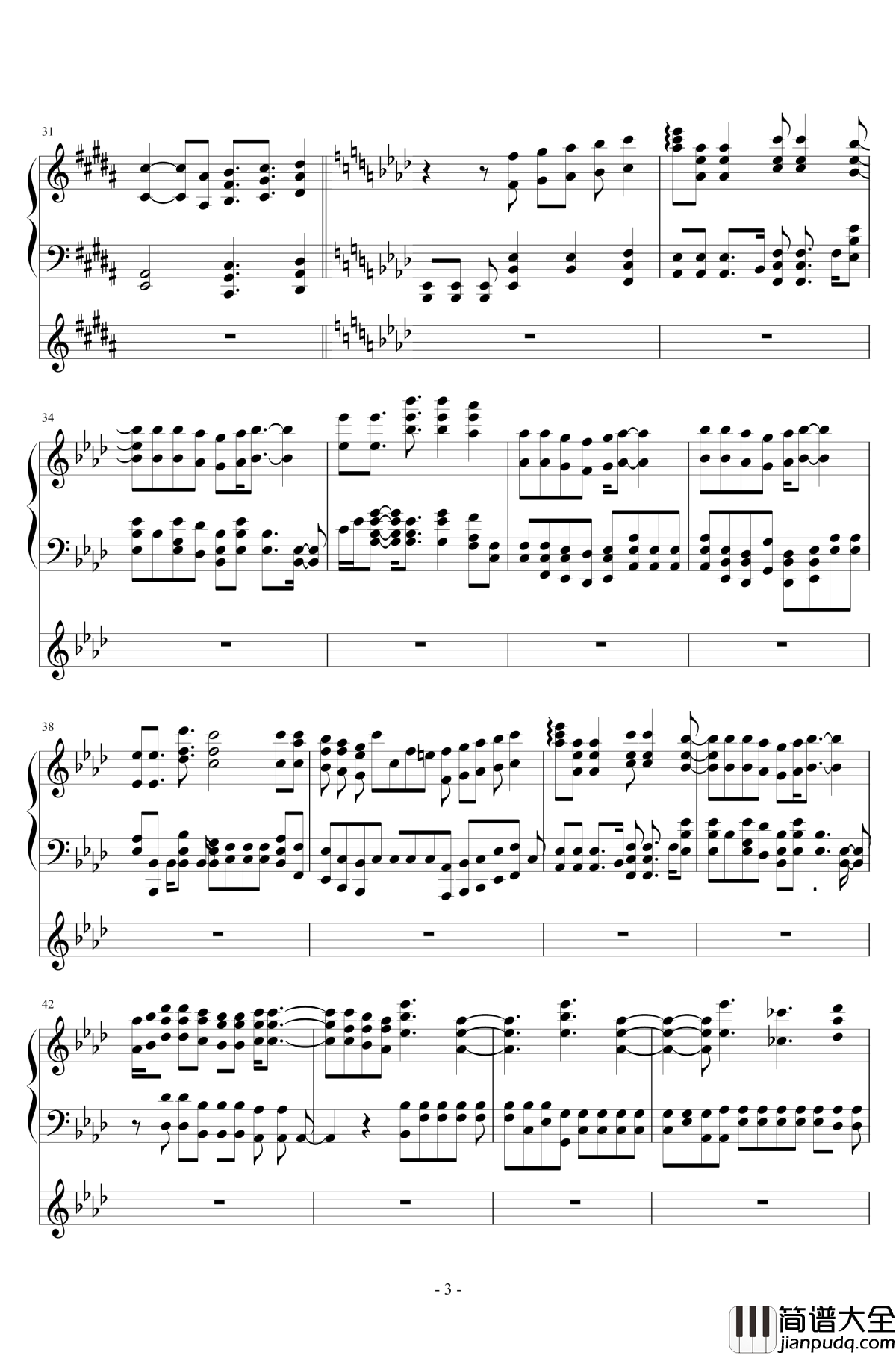 ひとつだけ~君と僕の秘密の物語钢琴谱_境界线上的地平线_Ceui