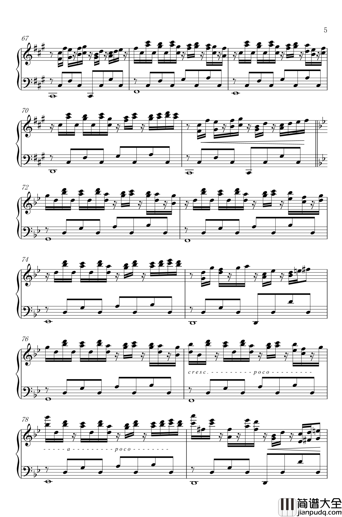 咲夜に捧げるノクターン钢琴谱_东方曲再编_东方project