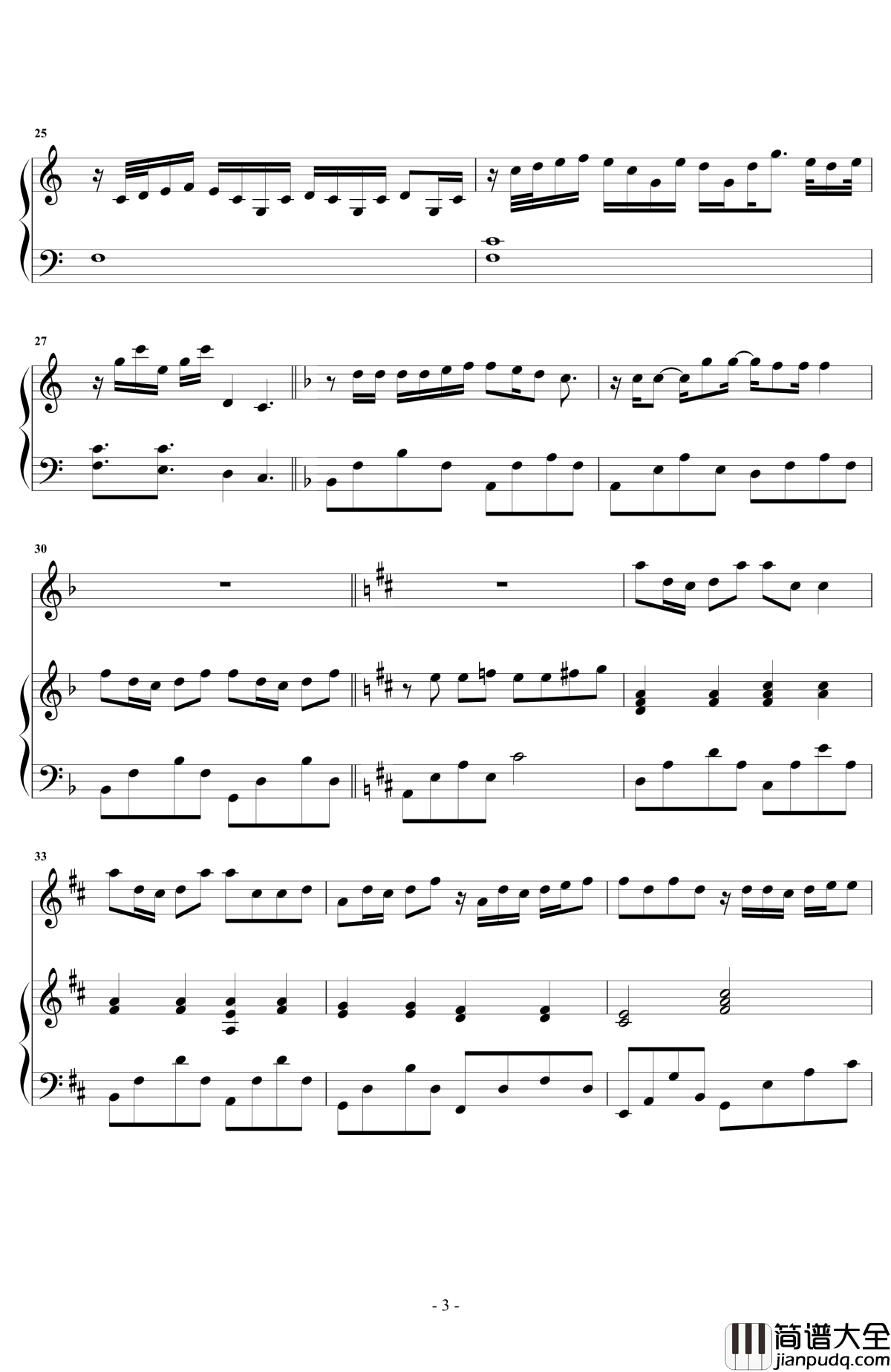 当你弹唱钢琴谱_林俊杰