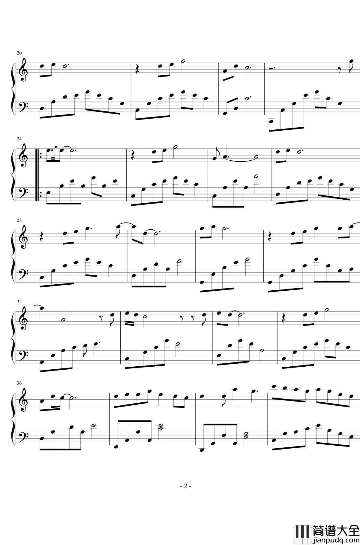 雪落下的声音钢琴谱_陆虎