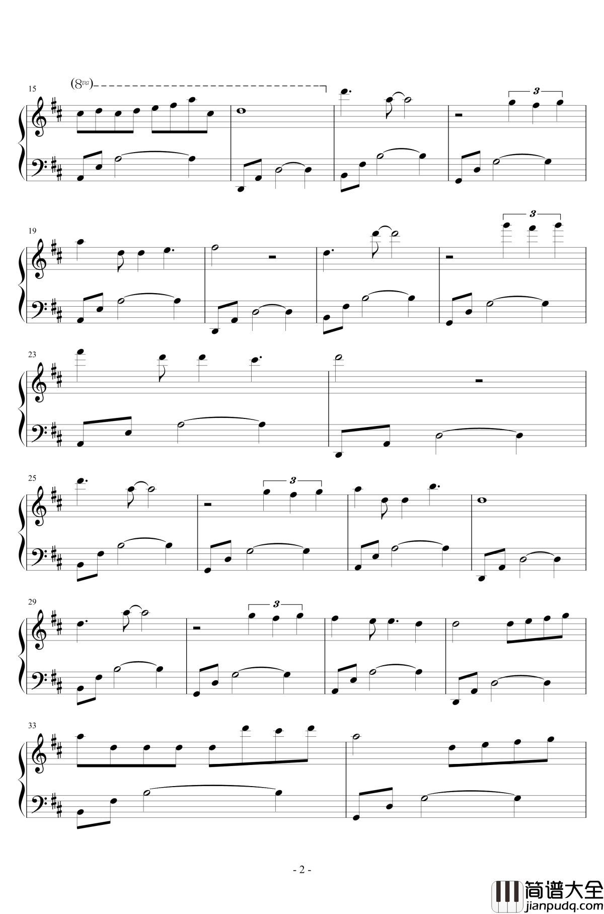 夏星夜钢琴谱_Piano_Ver._逆时针向