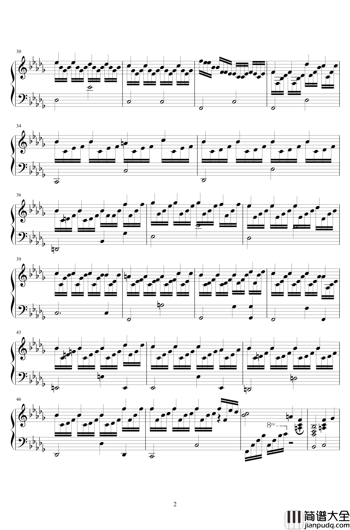 夏丿雪钢琴谱_monaca