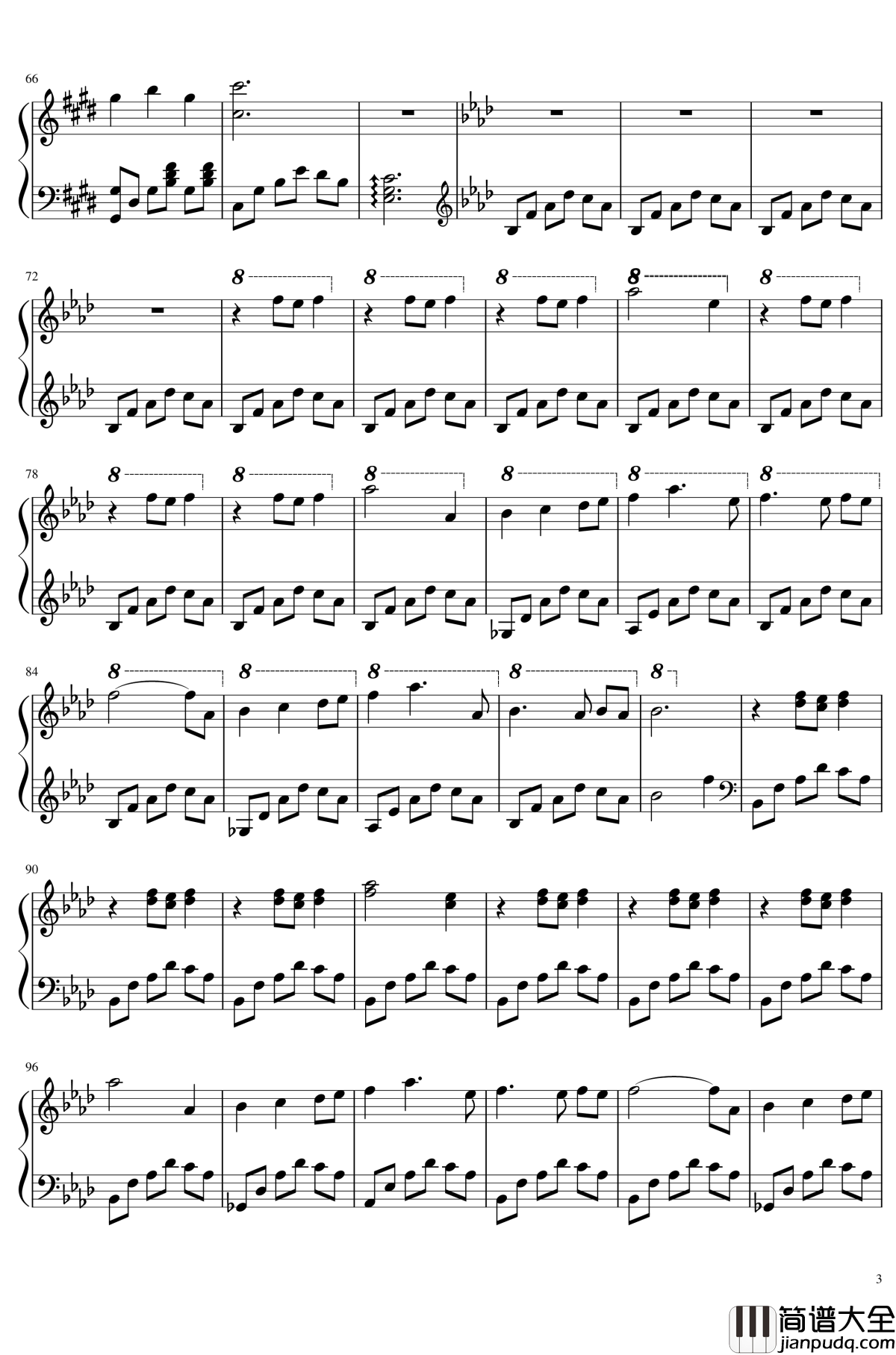 月出钢琴谱_钢琴版_徐梦圆