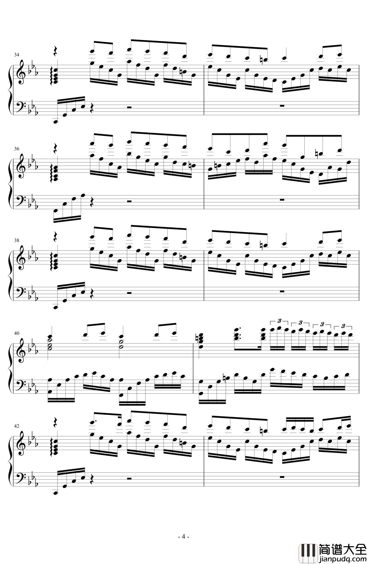 在雨中钢琴谱_钢琴幻想曲_Kunikida_Hanayo