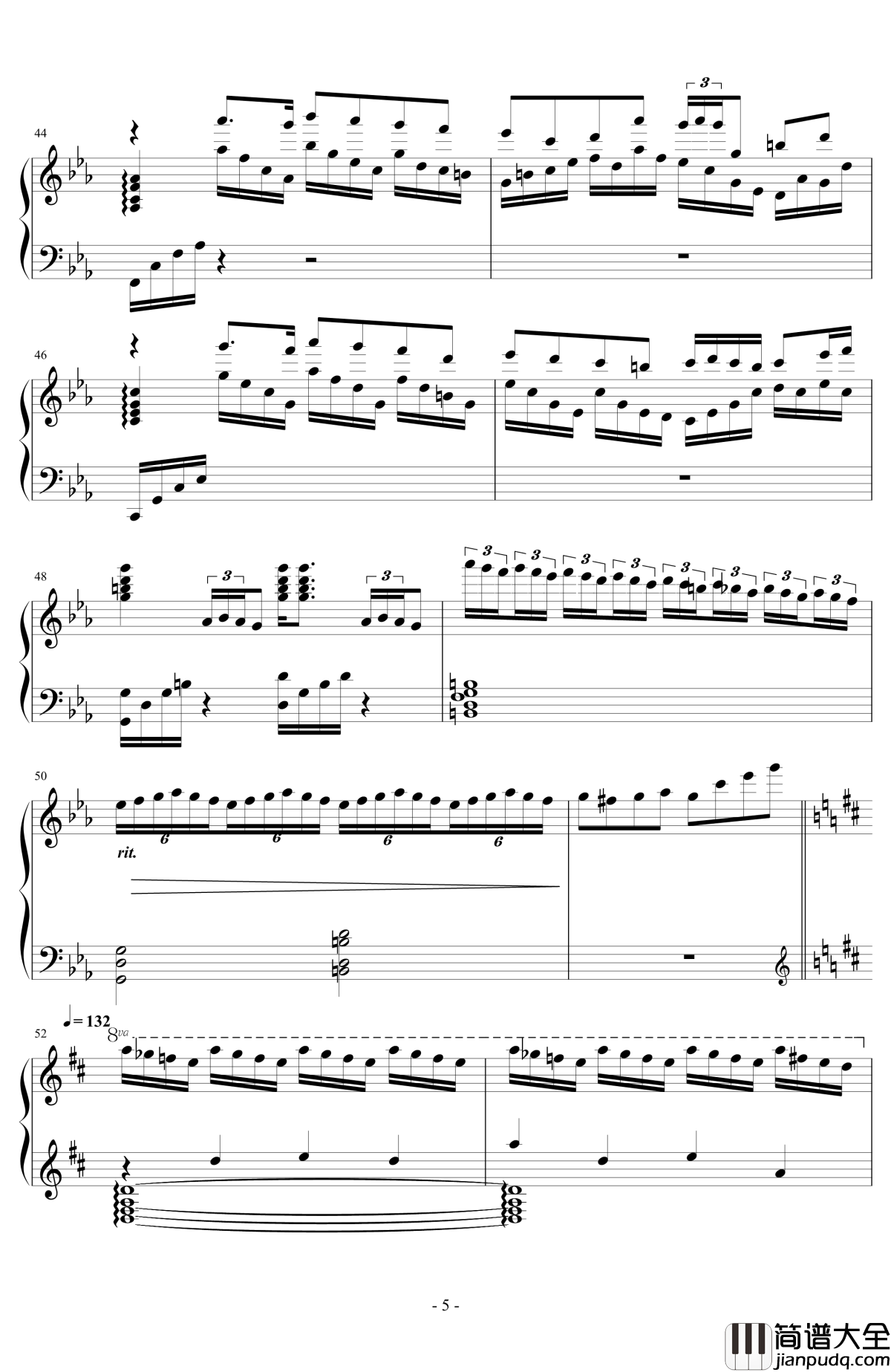 在雨中钢琴谱_钢琴幻想曲_Kunikida_Hanayo