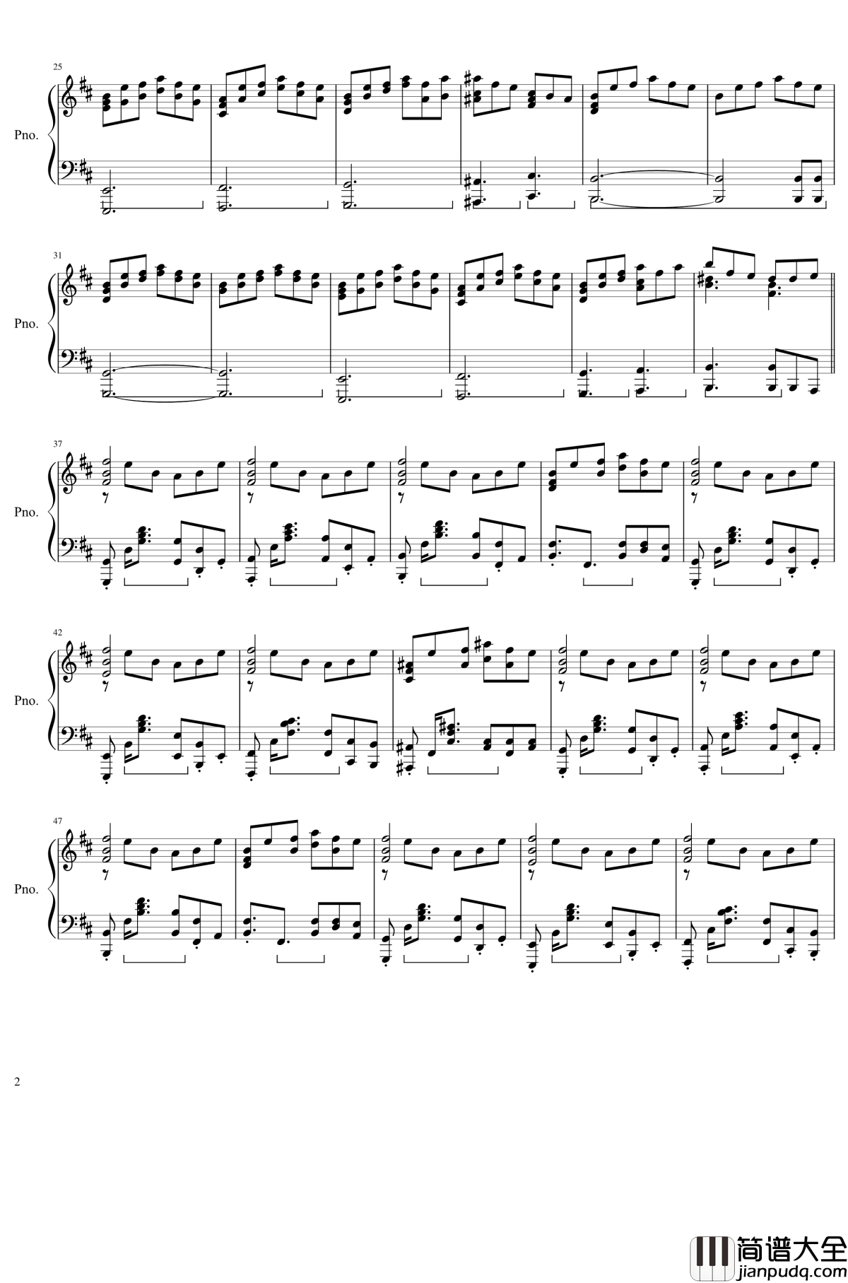 凭依华钢琴谱_东方凭依华_东方project