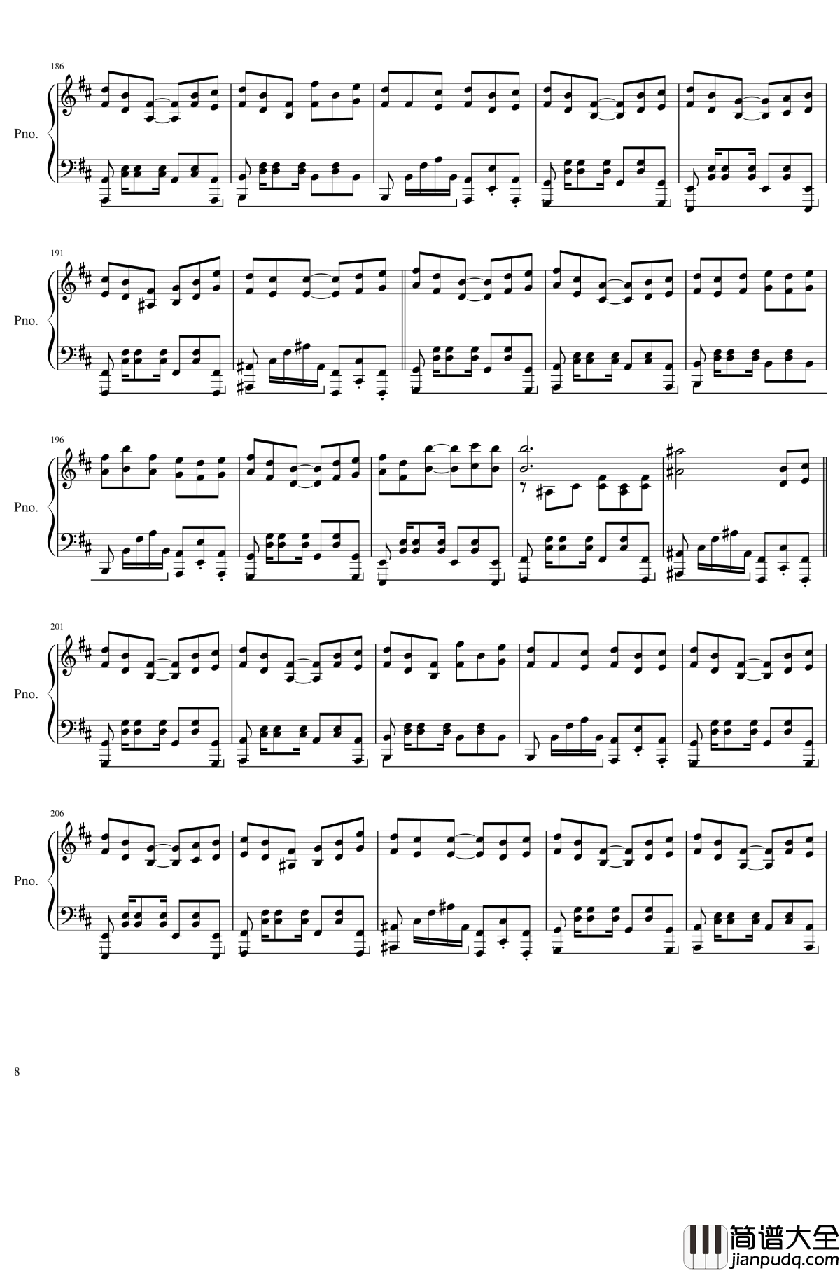 凭依华钢琴谱_东方凭依华_东方project