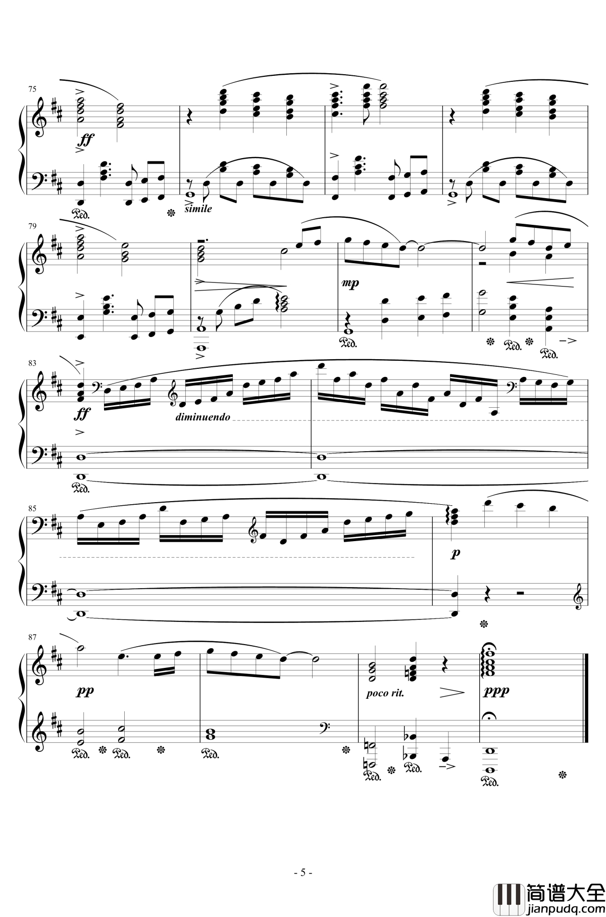 最终幻想7爱丽丝的主题钢琴谱_完整版本_植松伸夫