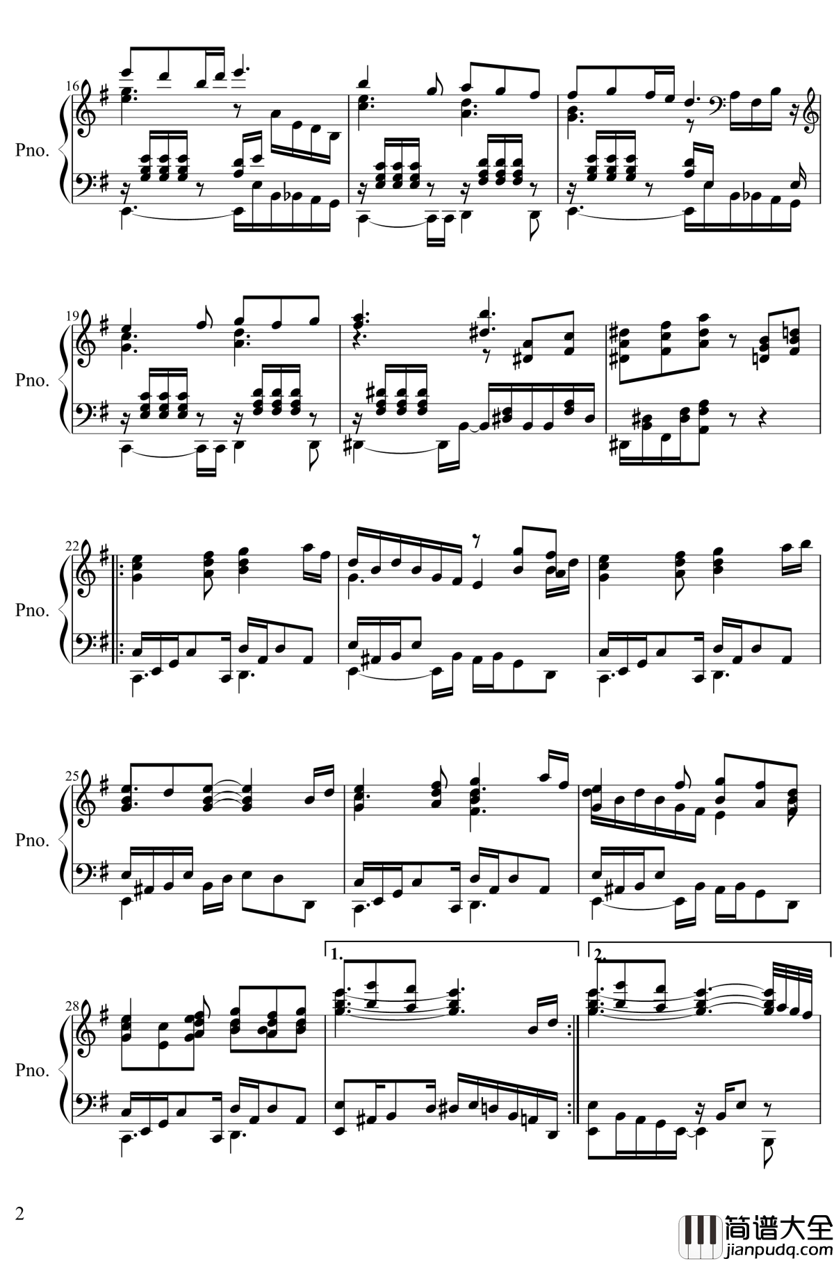 彼岸归航Riverside_View钢琴谱_绯想天ver._东方project