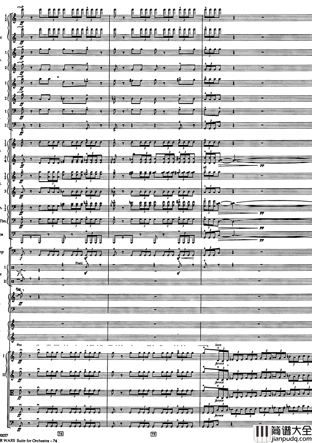 帝国进行曲总谱钢琴谱_The_Imperial_March_Full_Orchestra_John_Williams