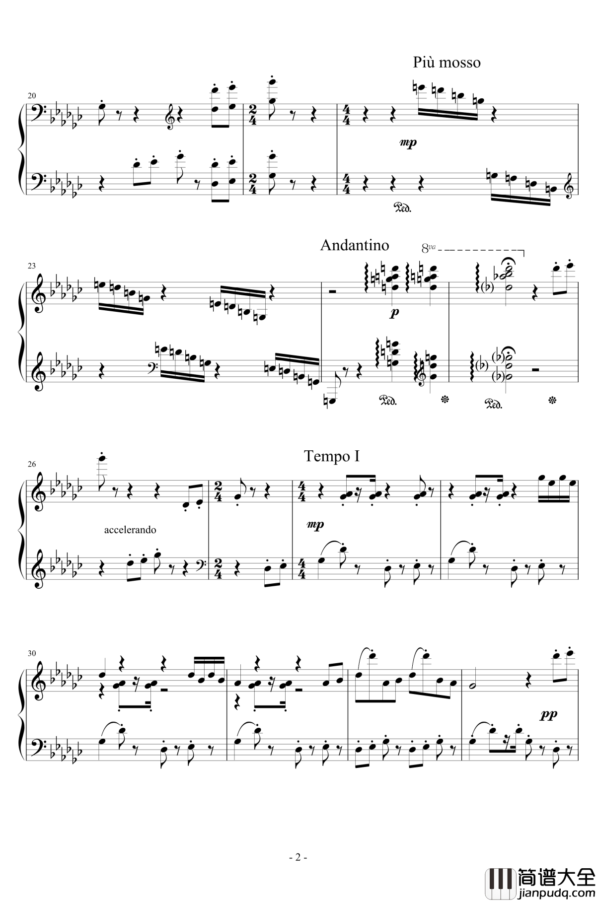 小木偶钢琴谱_毛五郎