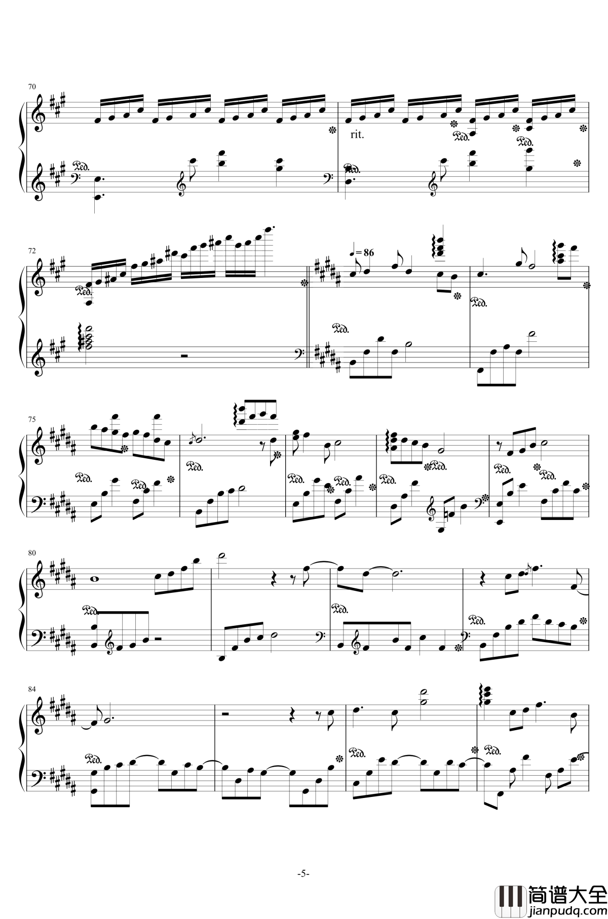 延禧攻略幻想曲钢琴谱_延禧攻略