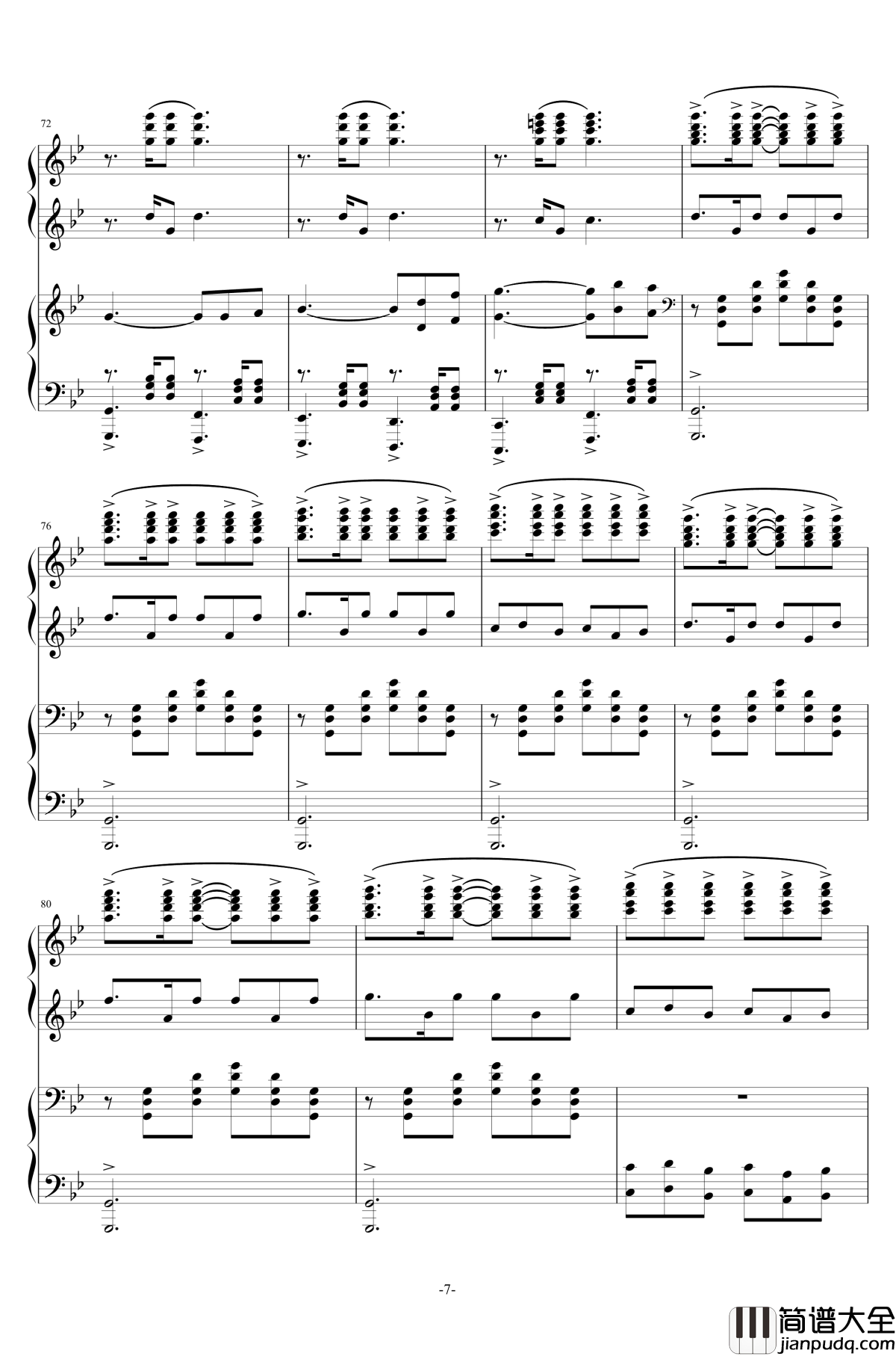 OST_APOCALYPSIS_NOCTIS_钢琴谱_Piano_duet_最终幻想XV