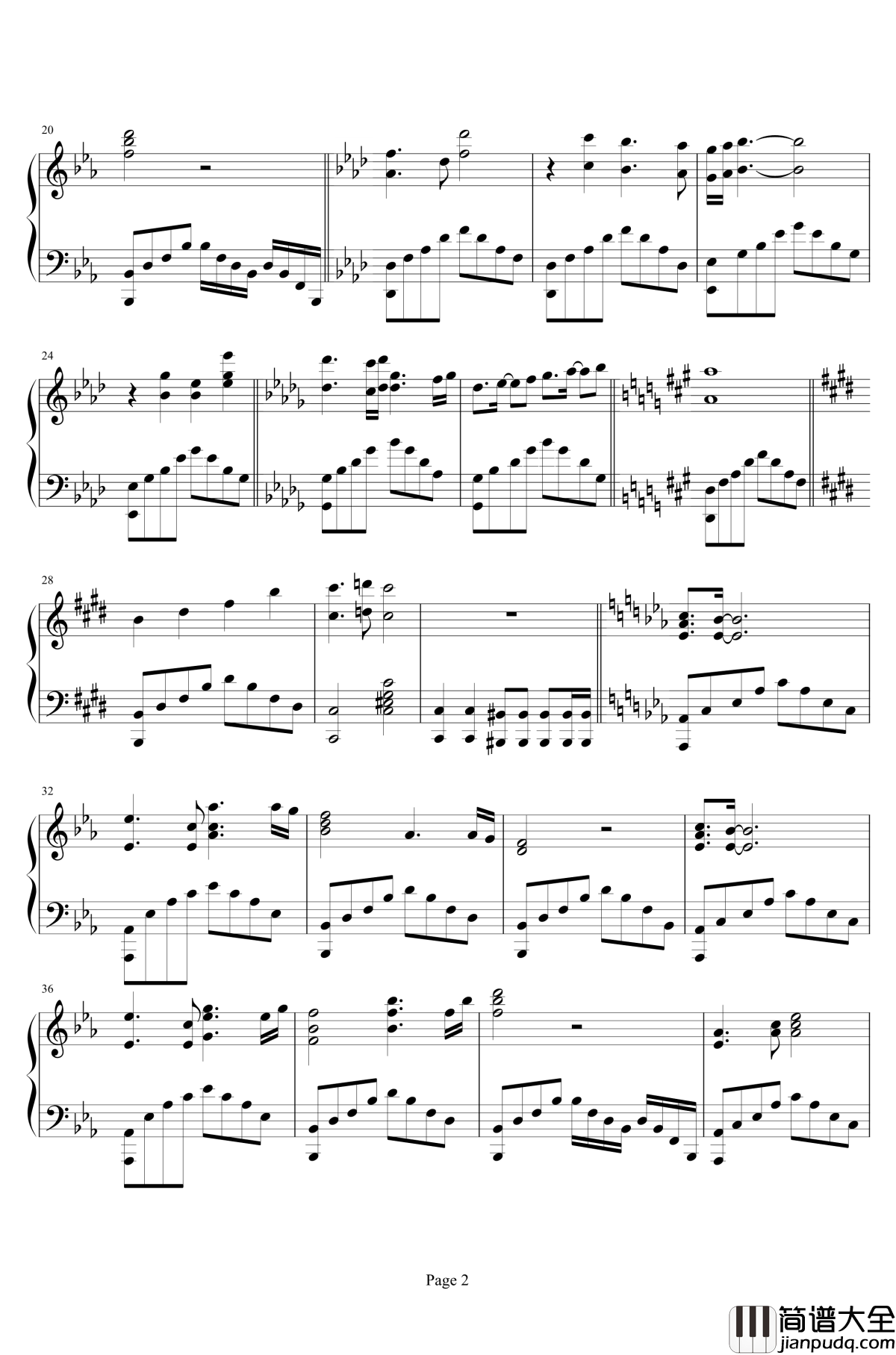 精灵宝可梦_出场式·入场式音乐钢琴谱