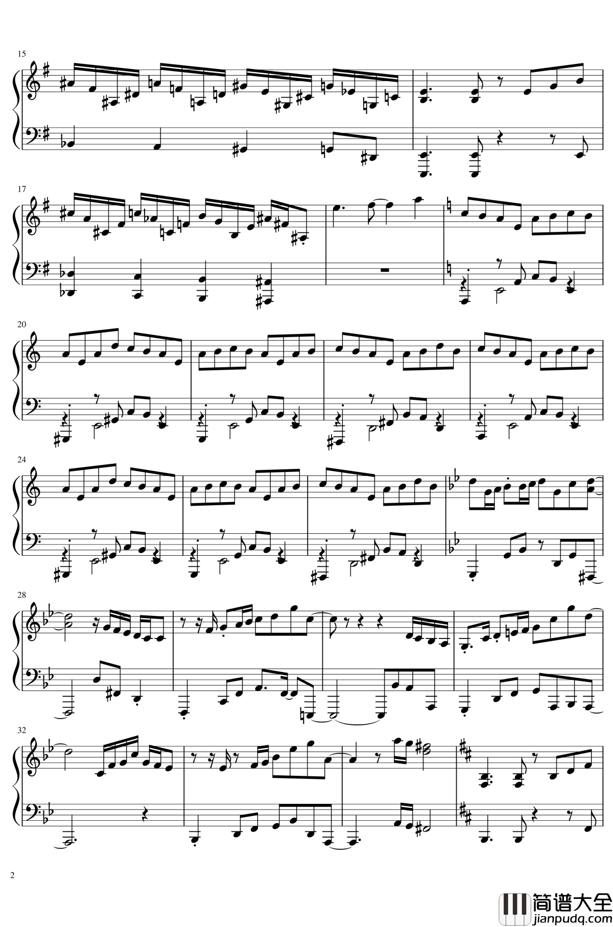 Necro_Fantasia钢琴谱_东方凭依华_东方project_凭坐处于梦与现实之间