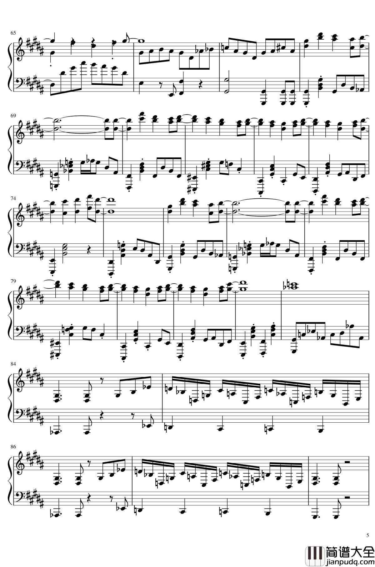 Necro_Fantasia钢琴谱_东方凭依华_东方project_凭坐处于梦与现实之间