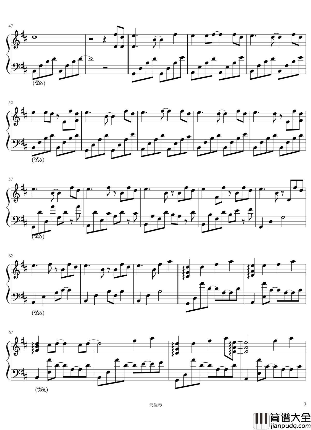 Take_me_hand钢琴谱_钢琴独奏_DAISHI_DANCE