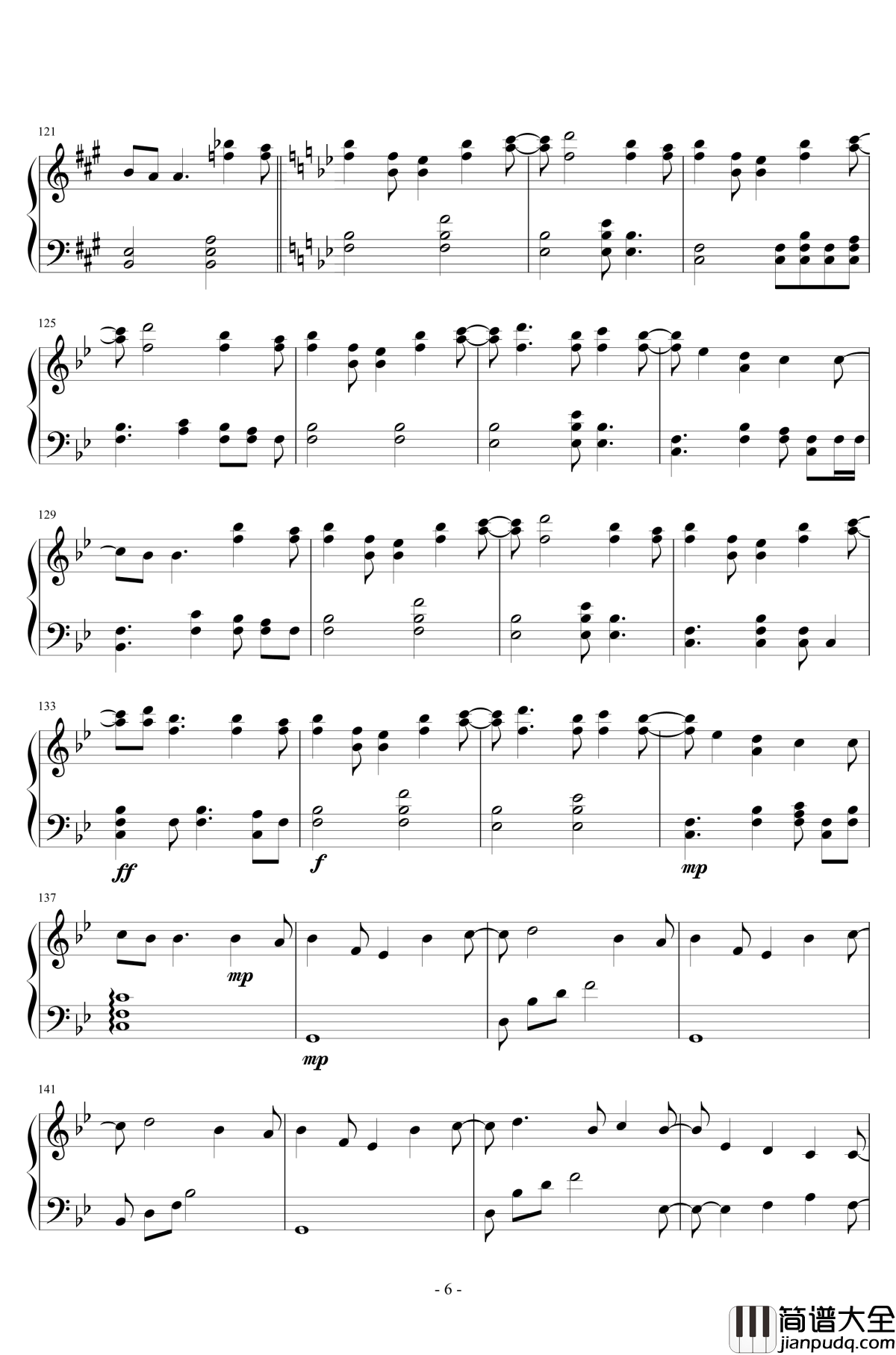 一番の宝物钢琴谱__高还原版_Angel_beatsED_麻枝准