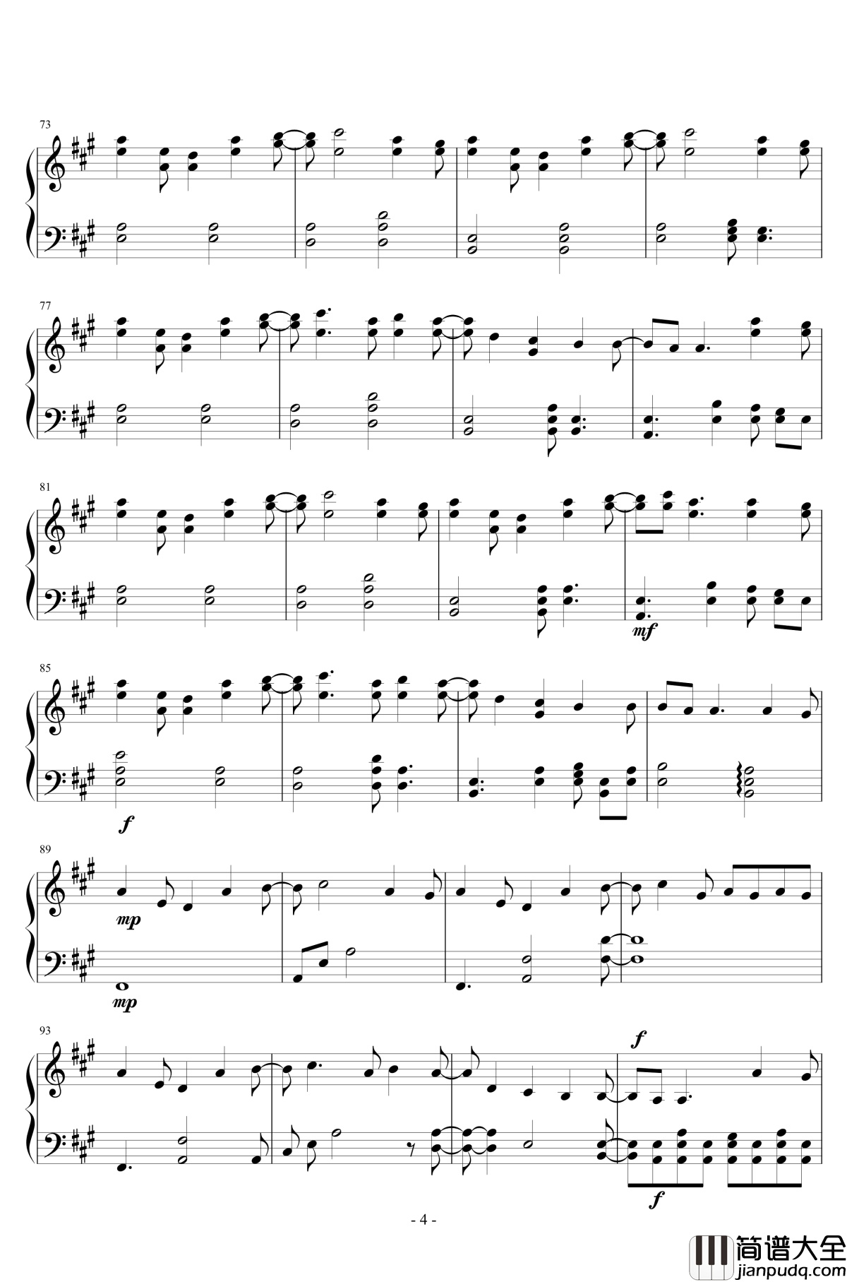 一番の宝物钢琴谱__高还原版_Angel_beatsED_麻枝准