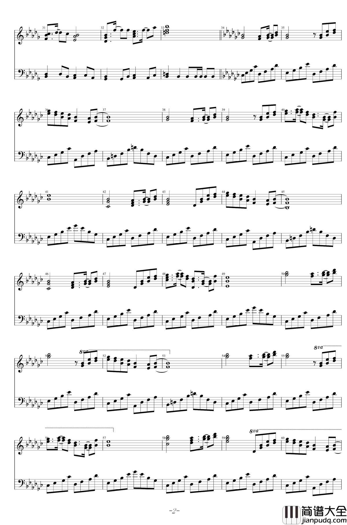 大空魔术~_Magical_Astronomy钢琴谱_东方project