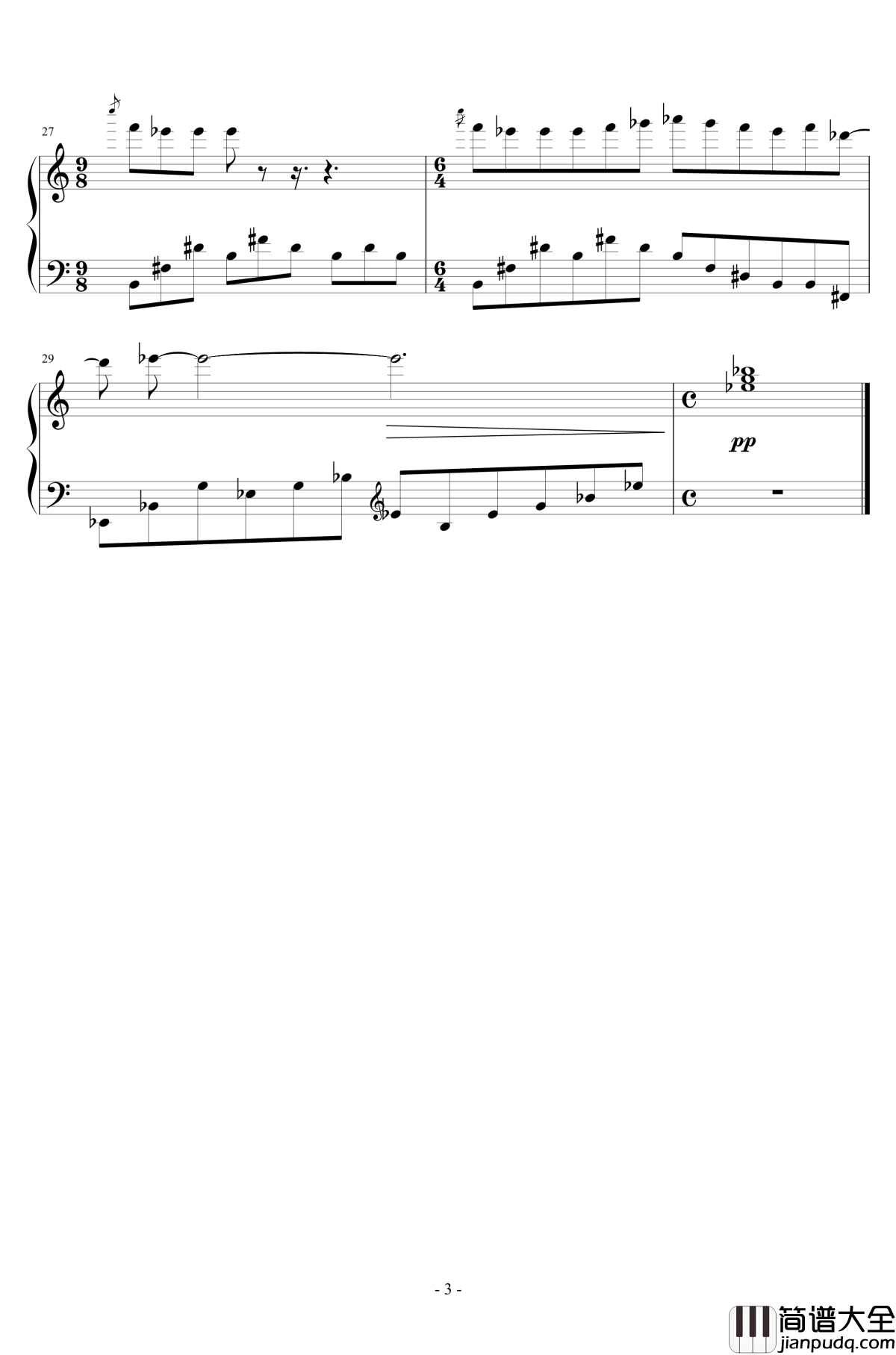 3夏日田园诗钢琴谱_昴宿星团舞曲6__吉松隆