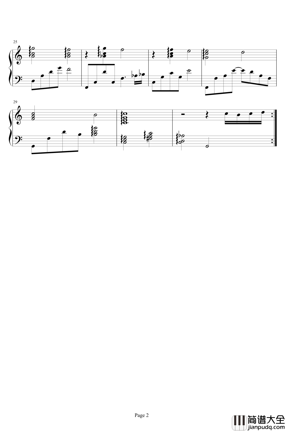 利利小镇钢琴谱_精灵宝可梦_日月