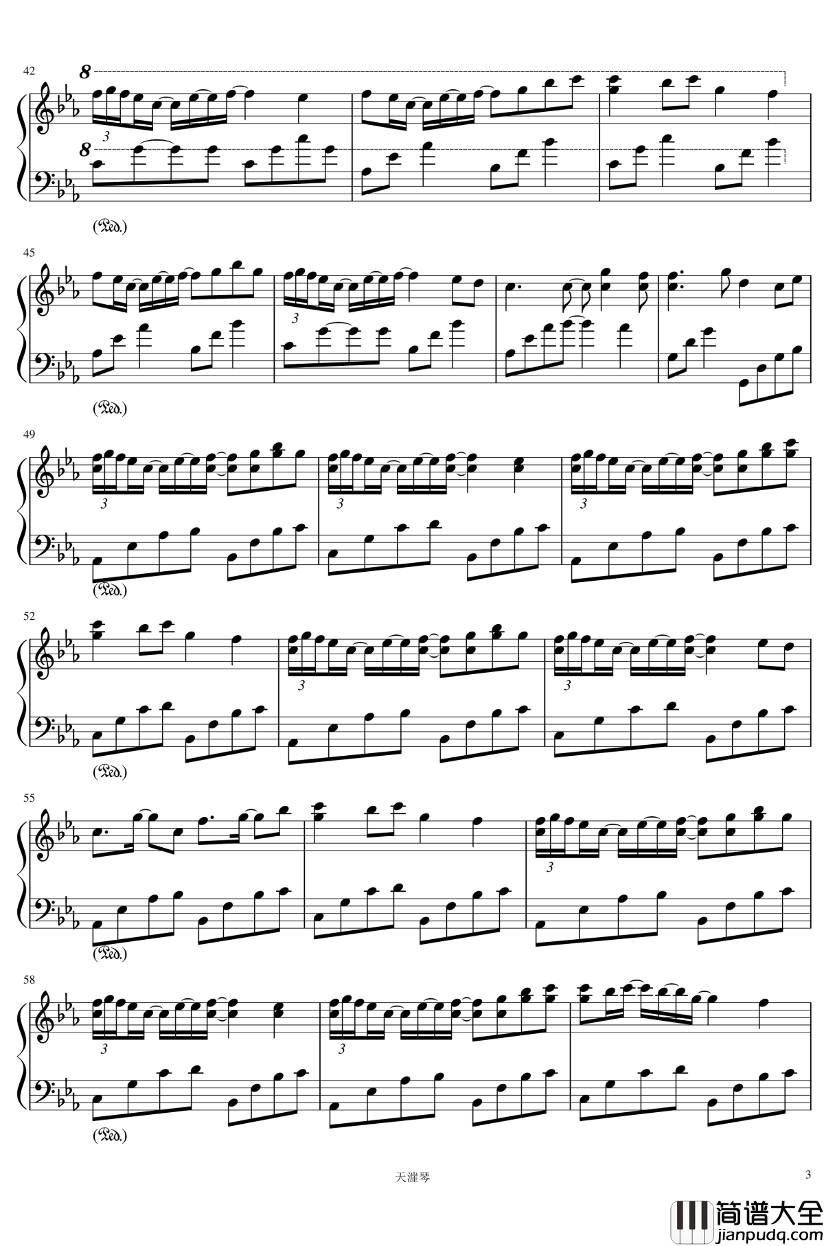 眼泪如樱花般钢琴谱_Mrest