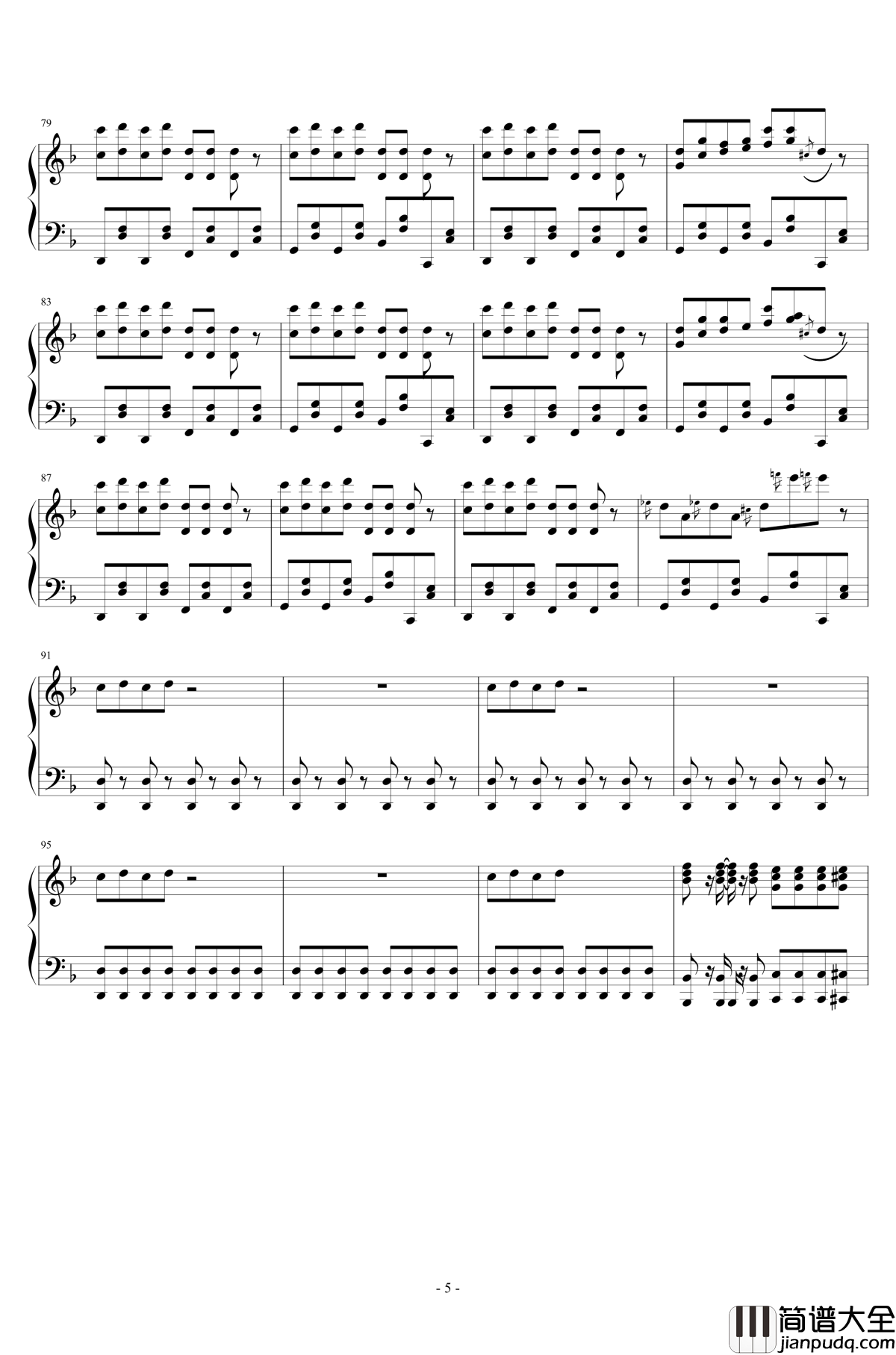 卡路里钢琴谱_Grog编配_火箭少女101